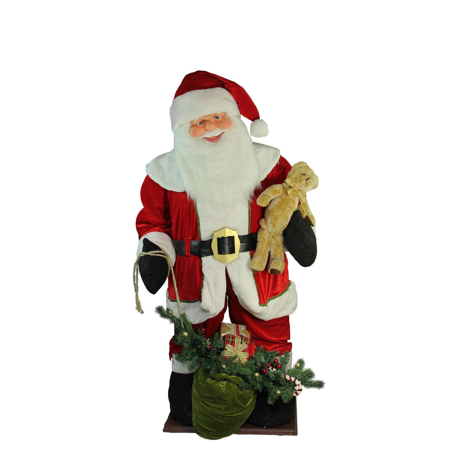 6' Inflatable LED Lighted Musical Santa Claus Christmas Figure with ...