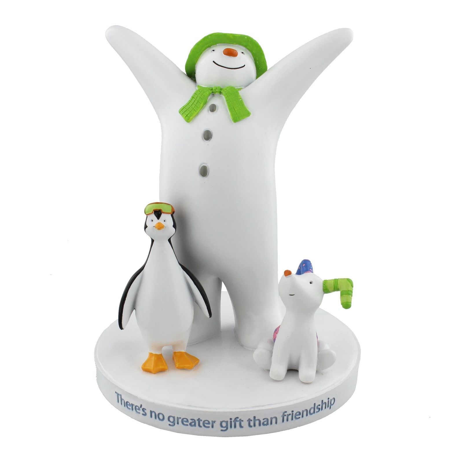 The Snowman Resin Snowman Penguin & Snow Dog Christmas Figurine