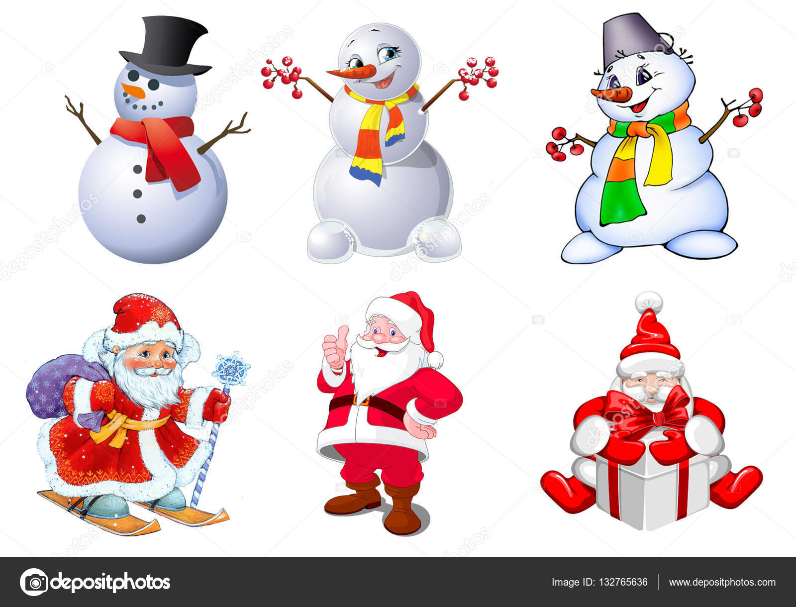 A set of Christmas figures — Stock Photo © maximys15 #132765636