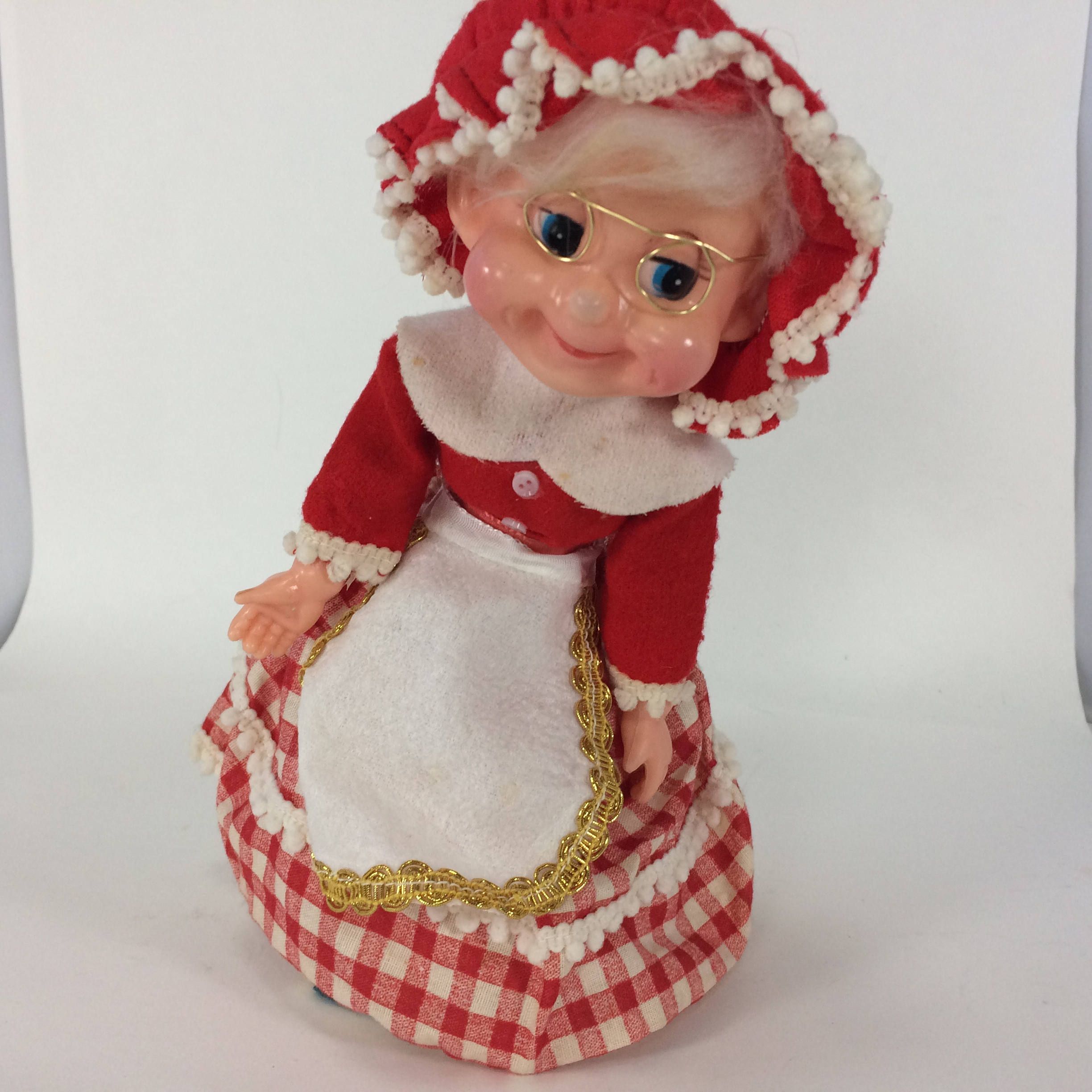 Mrs Claus Figure Musical Moving Christmas Decor Music Silent Night ...