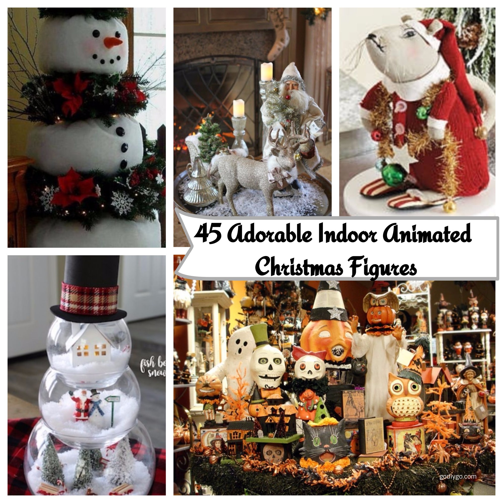 45 Adorable Indoor Animated Christmas Figures - GODIYGO.COM