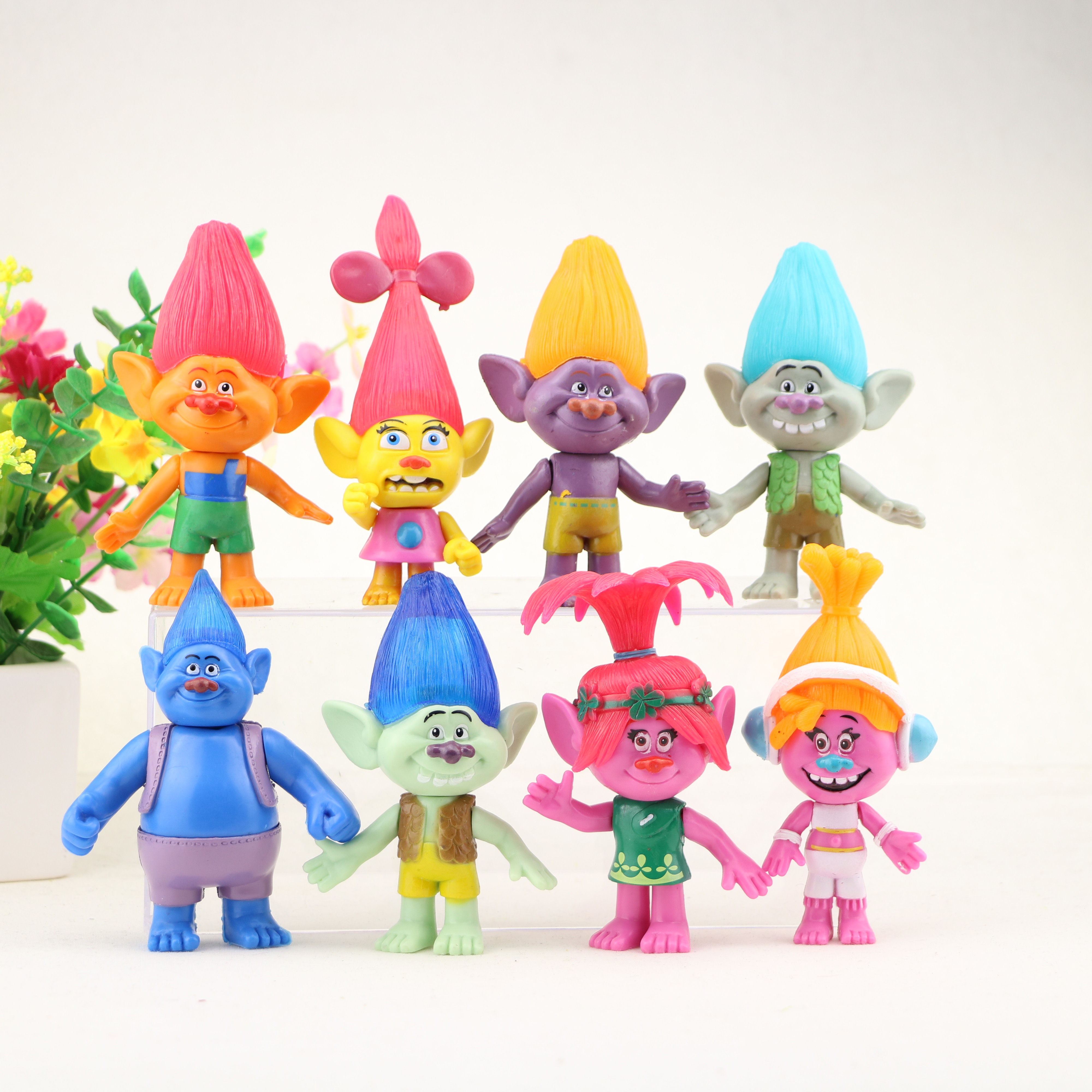 8Pcs/set DreamWorks Trolls PVC Action Figures Trolls Doll Toys For ...
