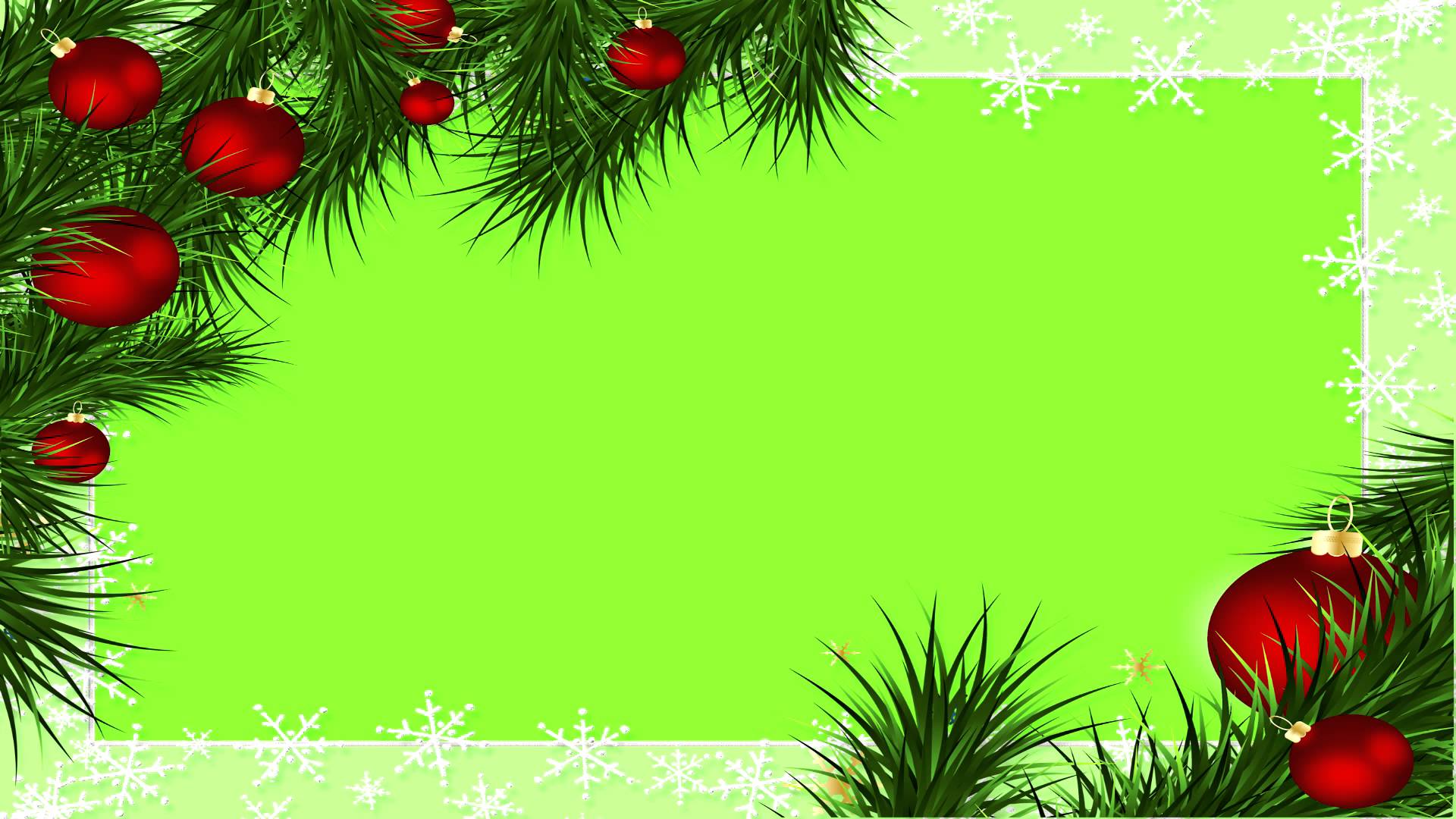 Christmas Border Green Screen - YouTube