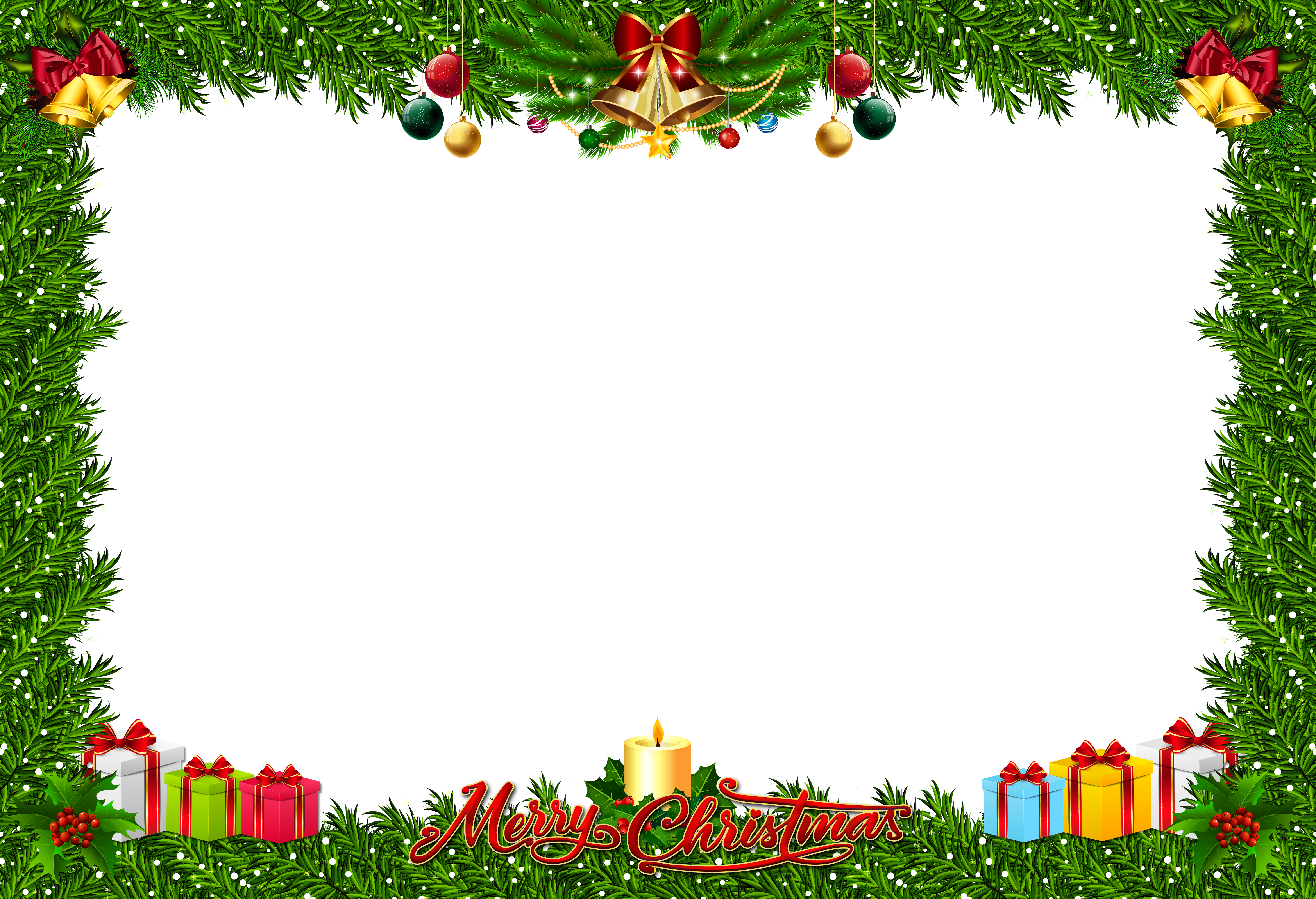 Christmas Frame Transparent PNG Clip Art | Gallery Yopriceville ...