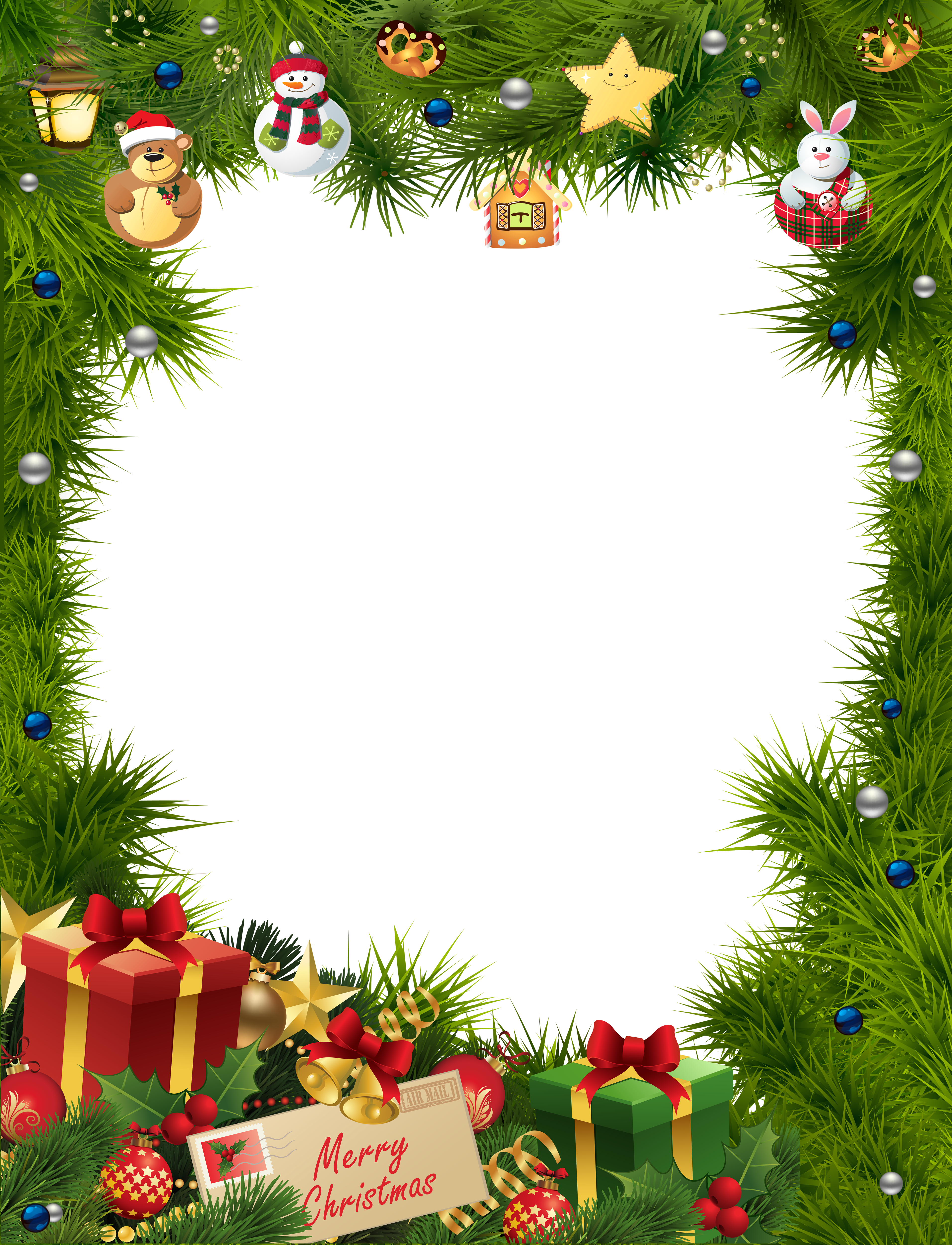 Christmas Frame Transparent PNG Image | Gallery Yopriceville - High ...
