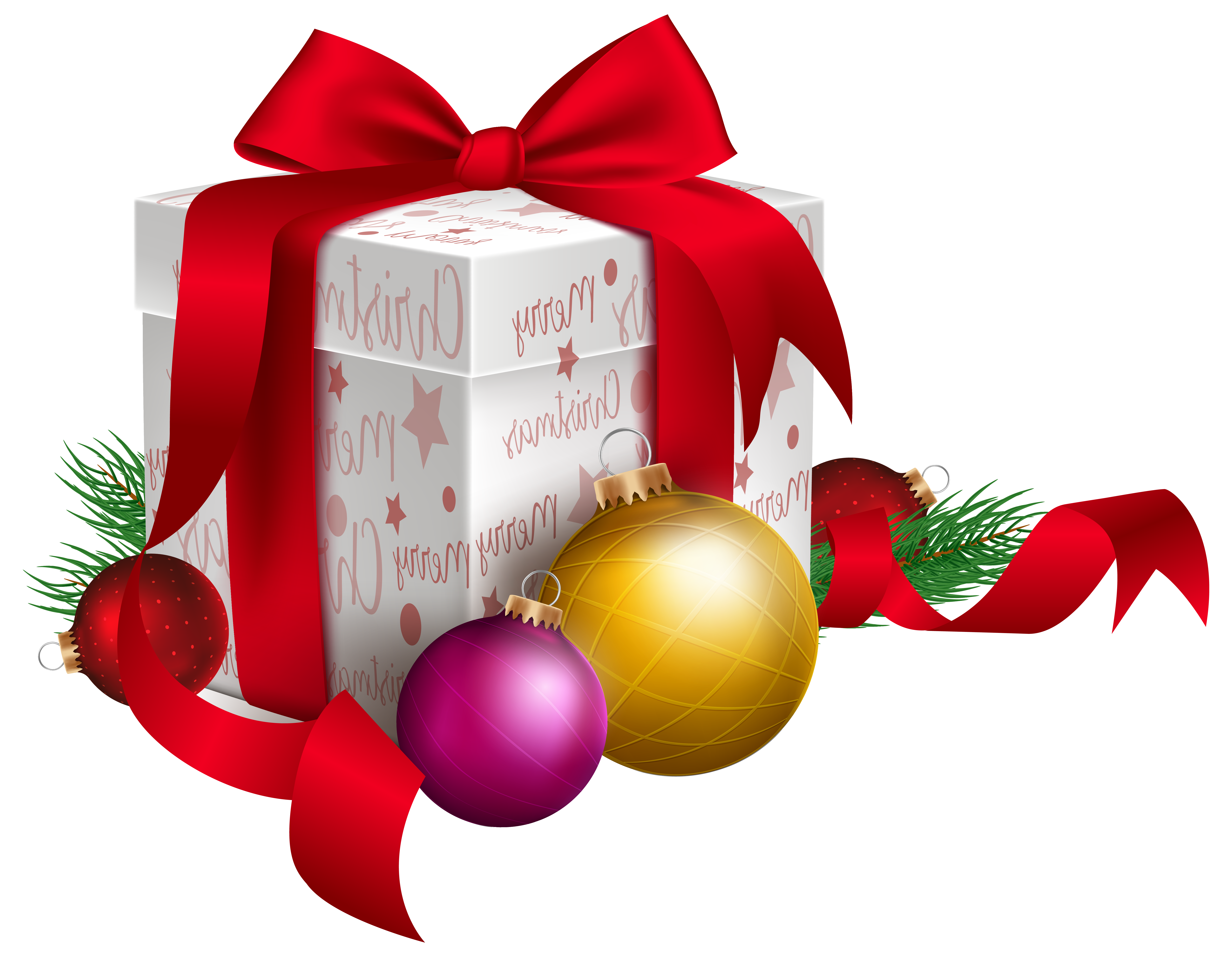 Christmas Gift and Ornaments Transparent PNG Clip Art Image ...