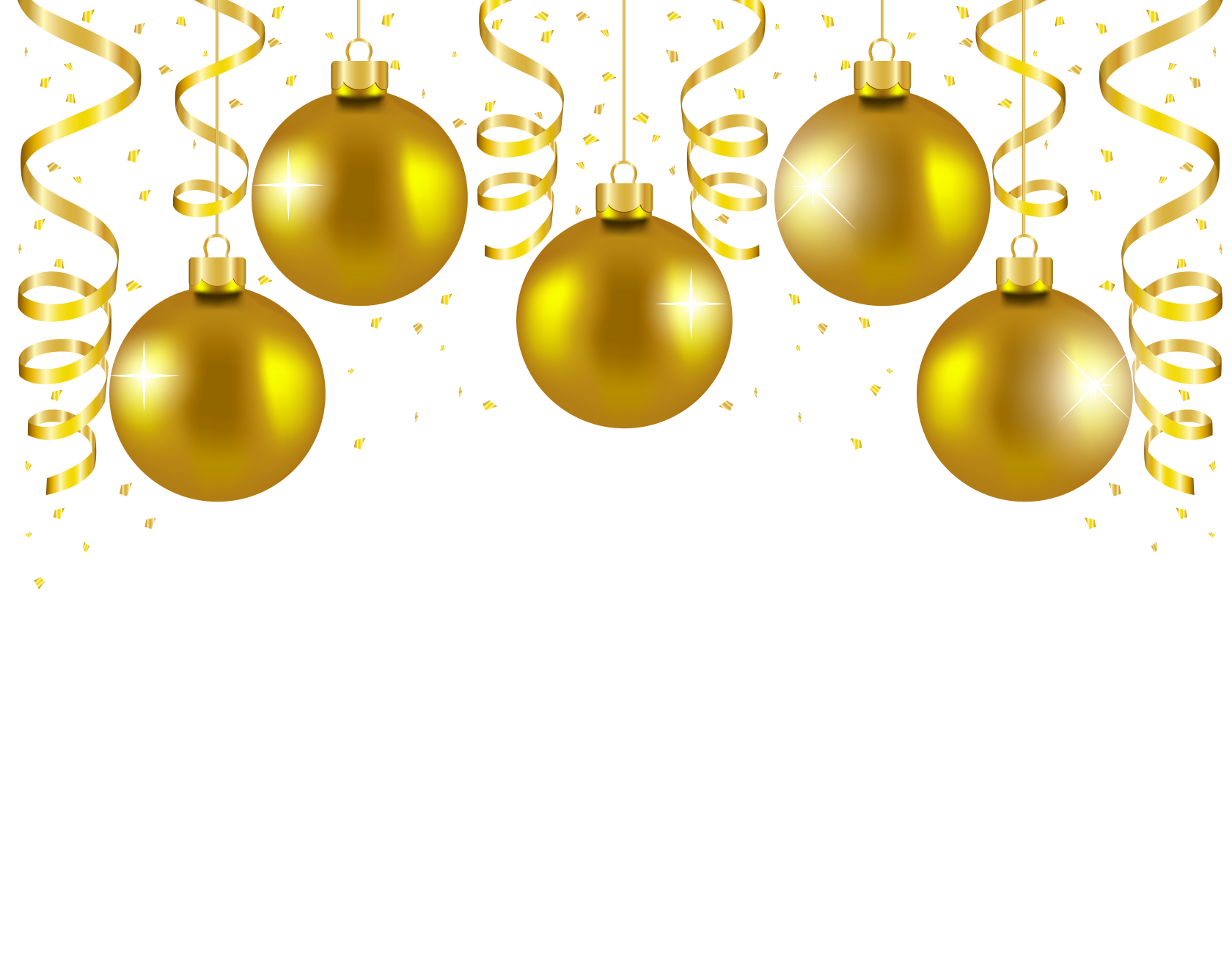 Transparent Gold Christmas Balls Decor PNG Picture | Gallery ...