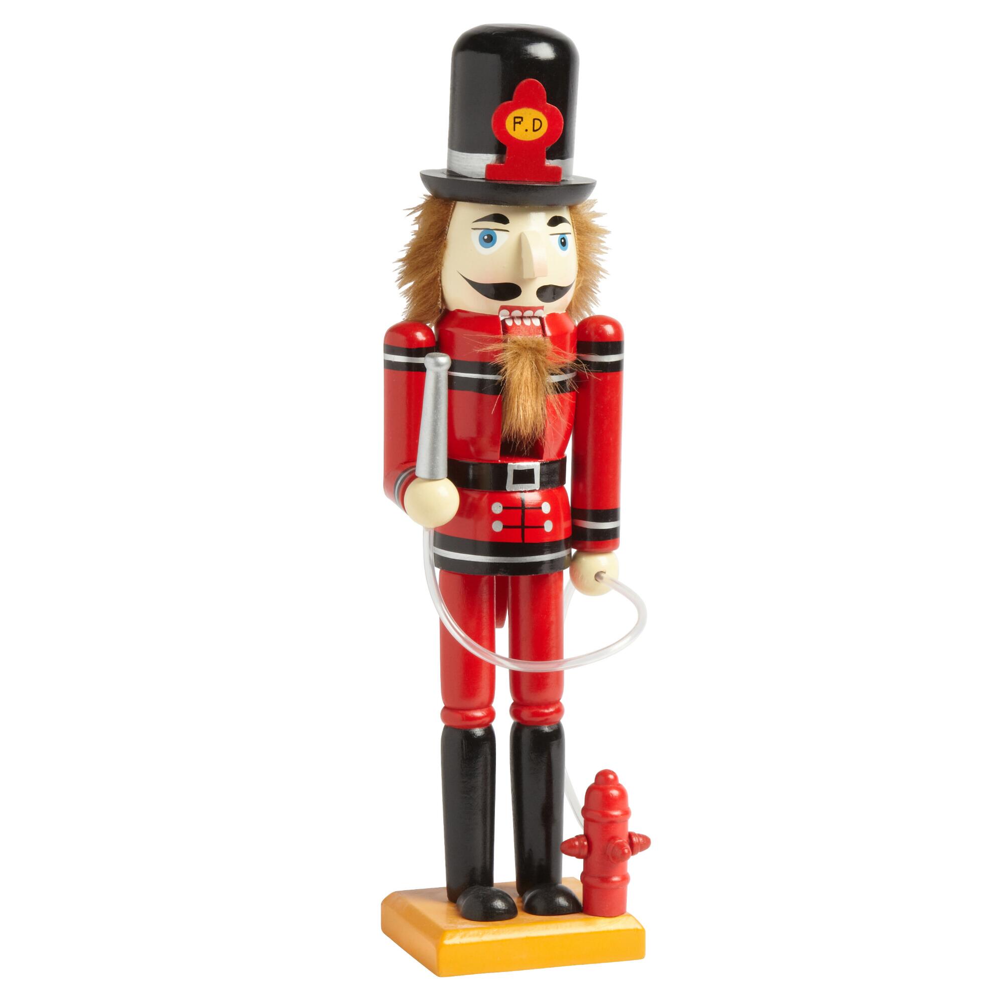 15” Firefighter Nutcracker Decor | Christmas Tree Shops andThat!
