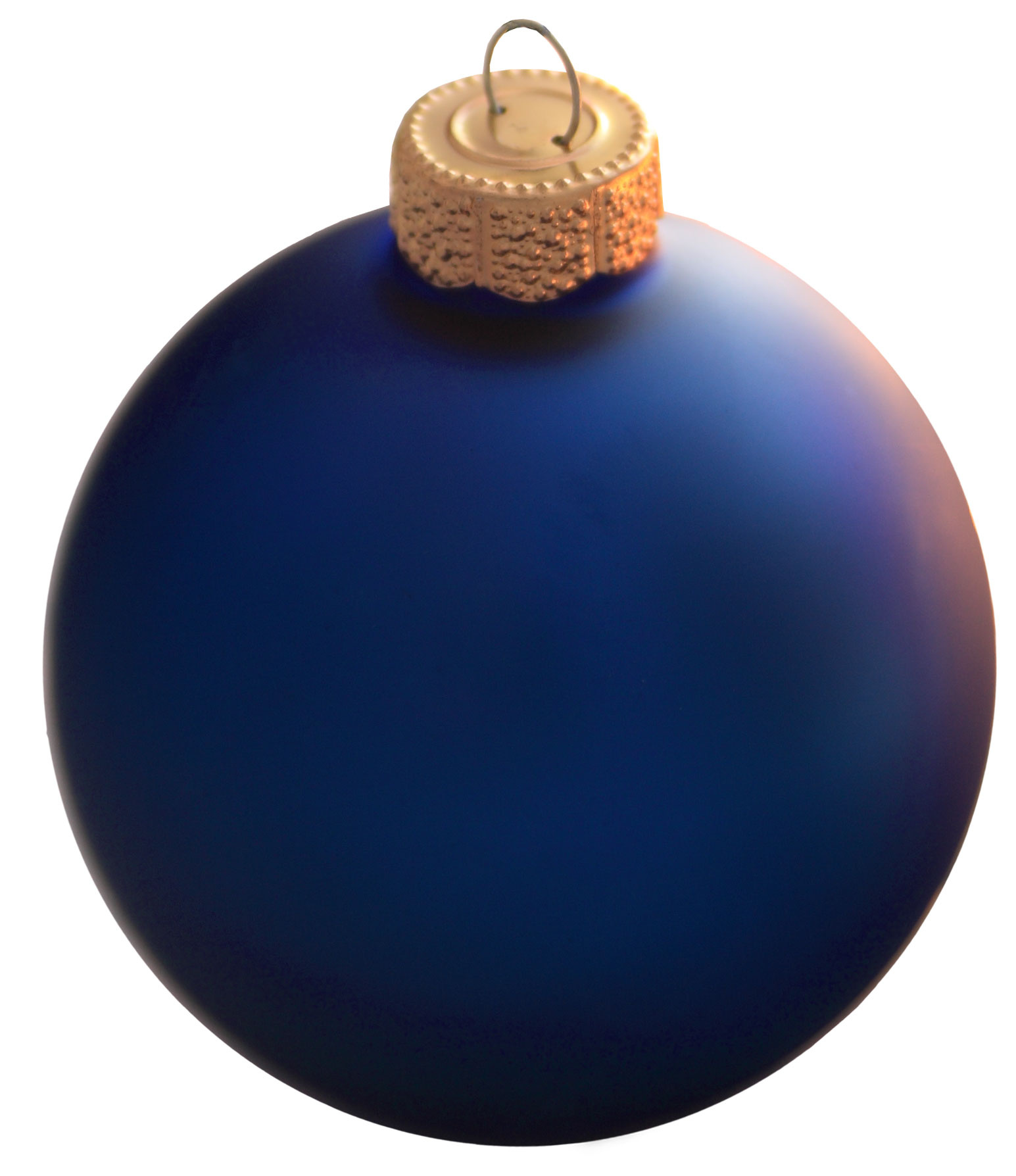 Cobalt Blue Glass Ball Christmas Ornament