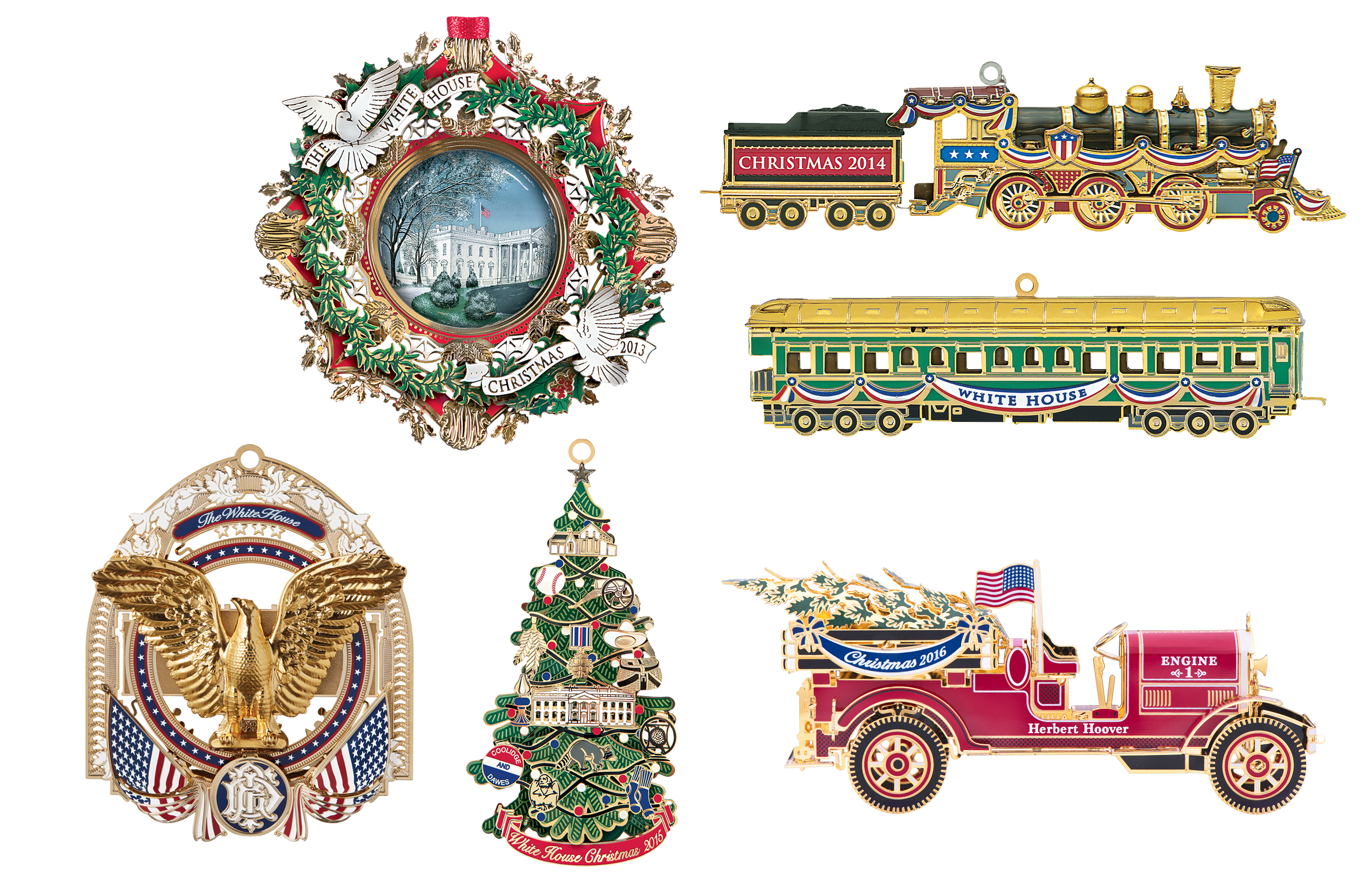 White House Christmas Ornament Set: 2013-2017 | The White House ...