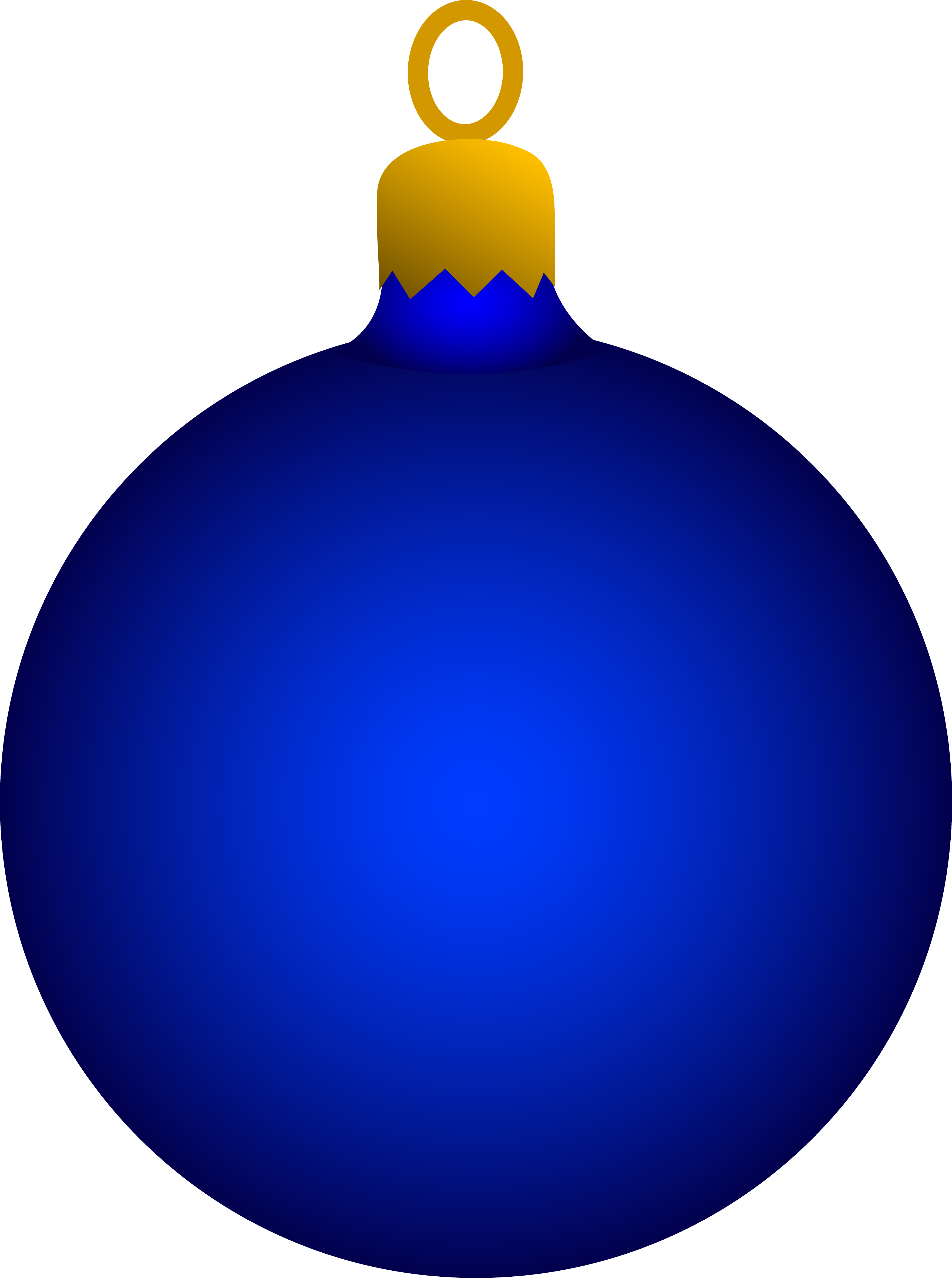 Blue Christmas Tree Ornament - Free Clip Art