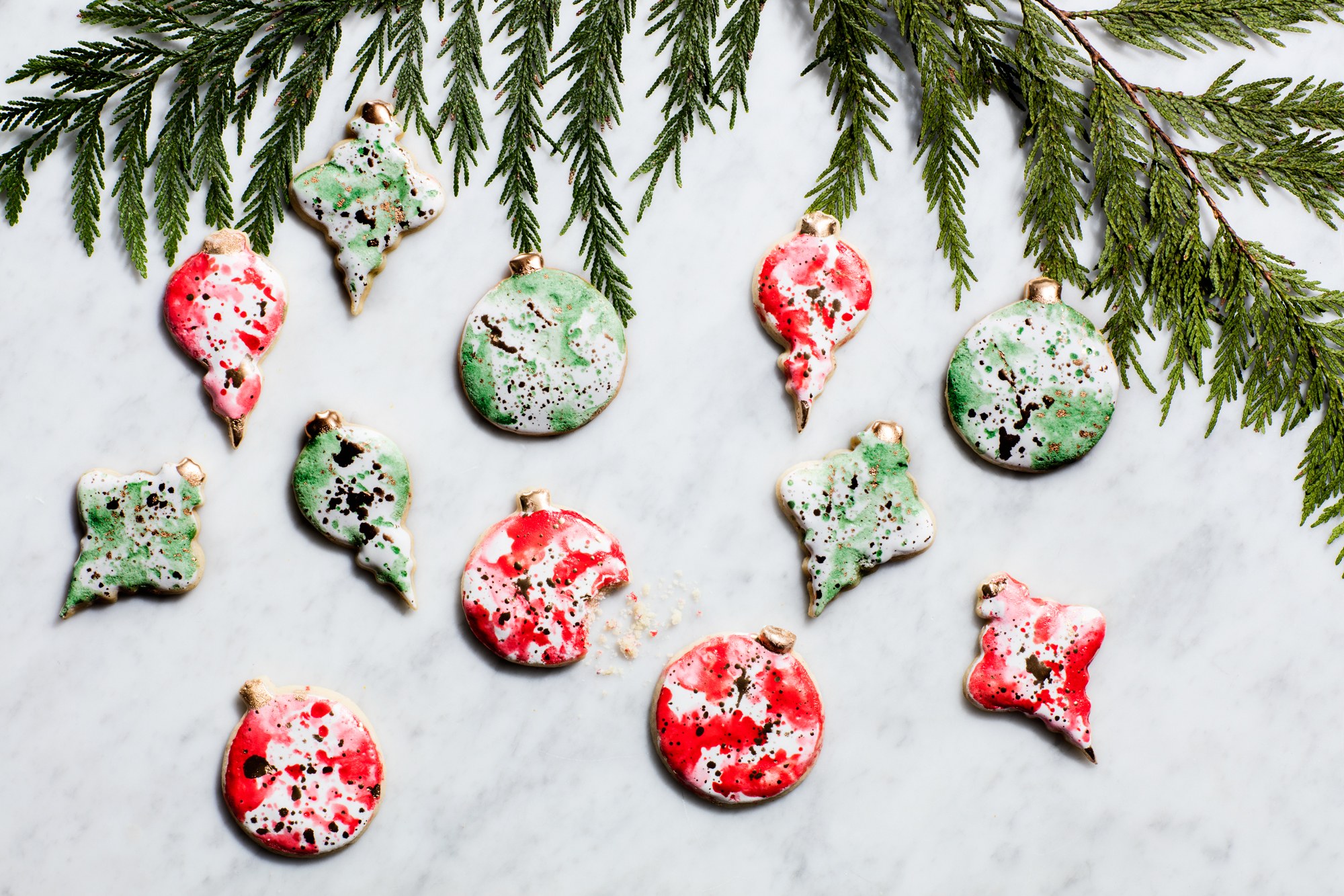 Watercolor Christmas Ornament Cookies recipe | Epicurious.com