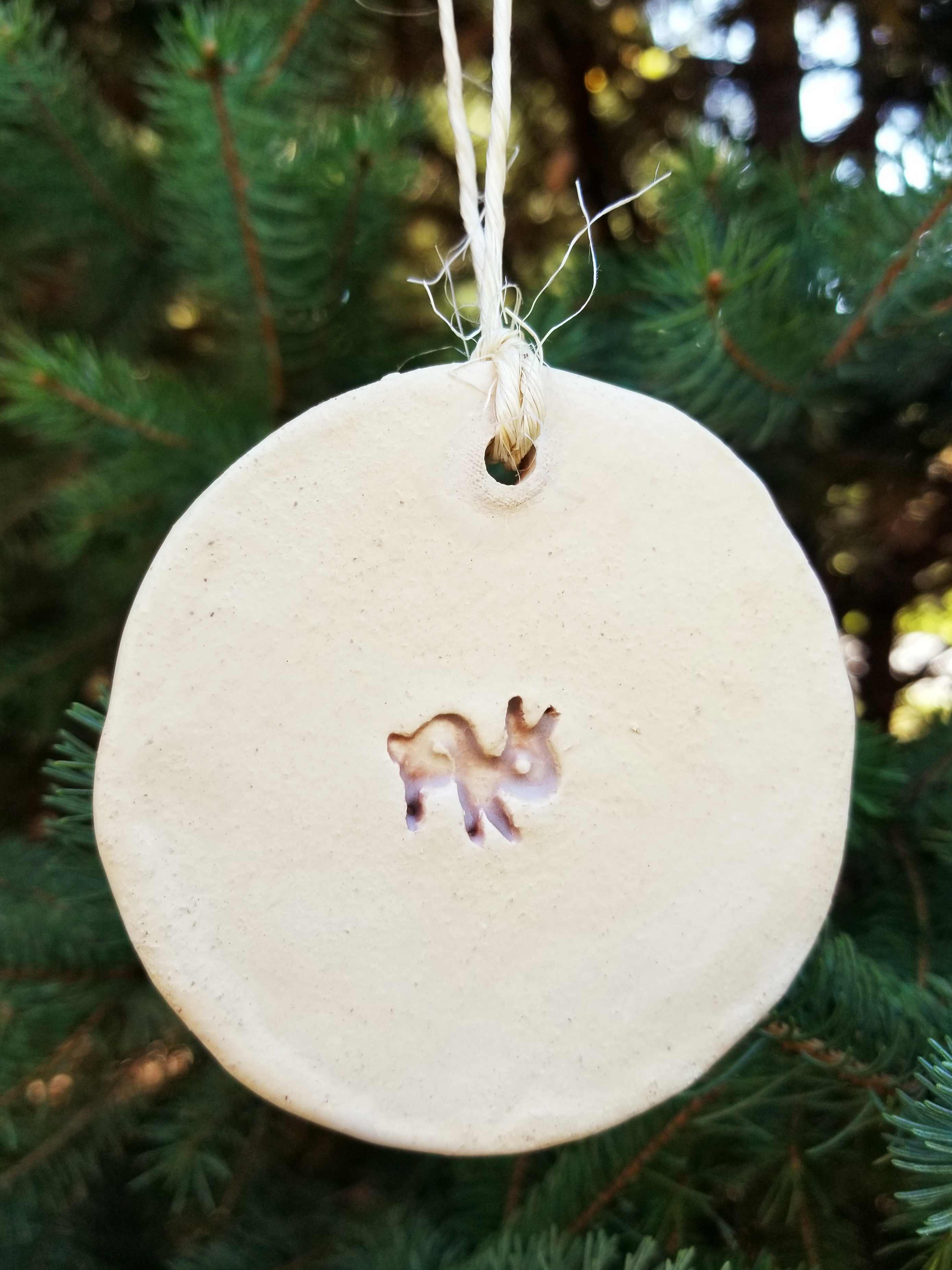 Woodland Animals Ceramic Christmas Ornament Set ⋆ Ceramic Sculpture ...