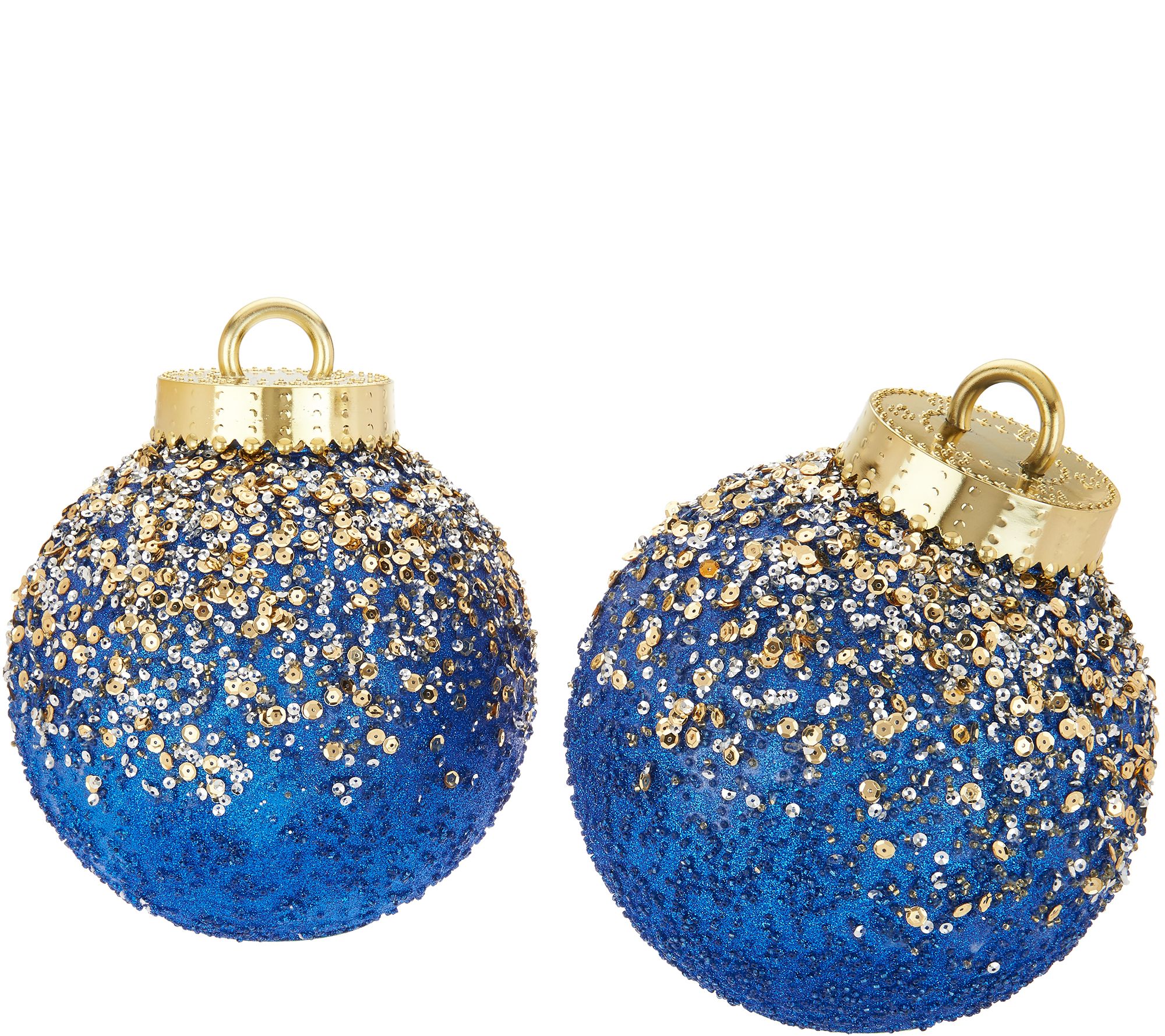 Kringle Express Indoor/Outdoor S/2 Glitter & Sequin Ornaments - Page ...