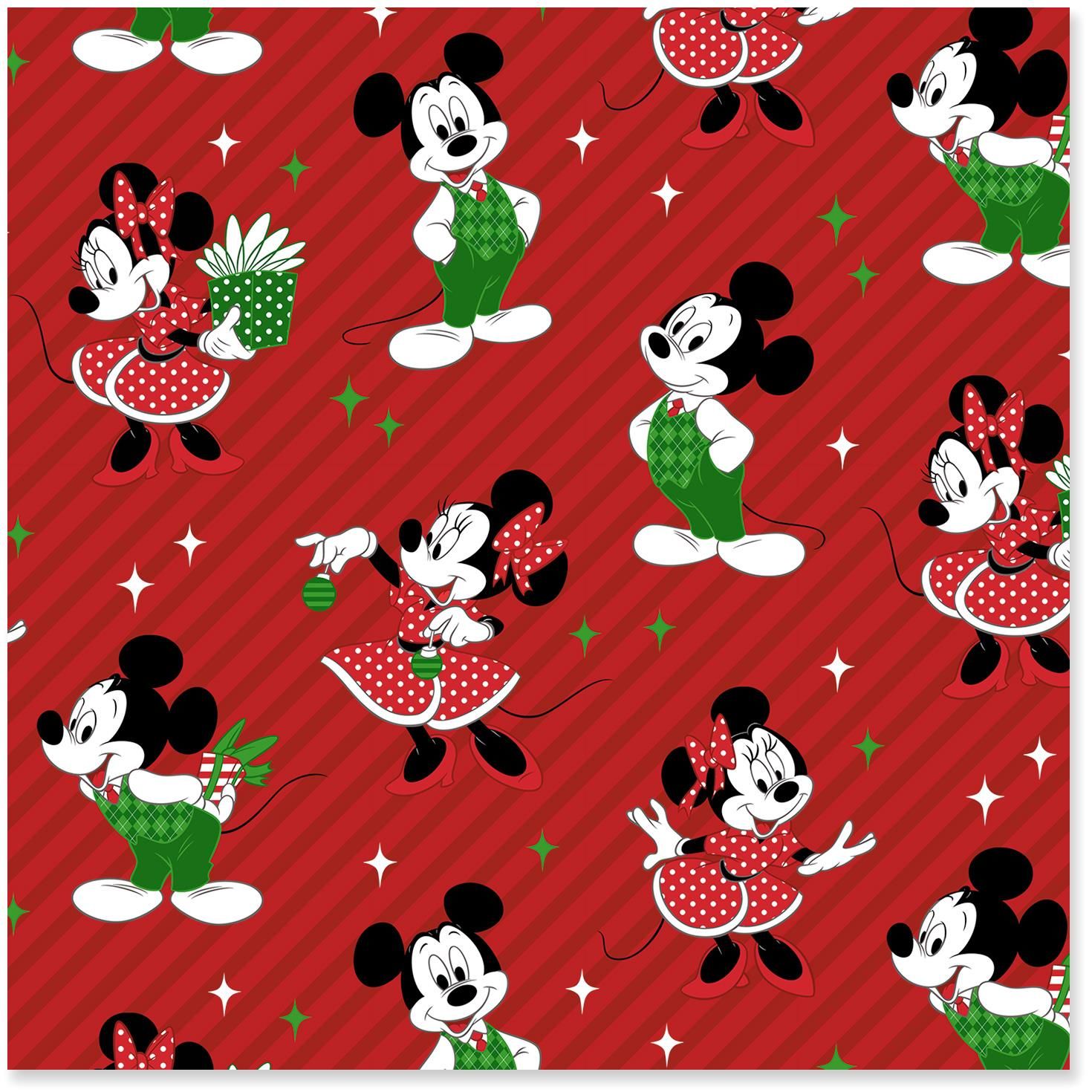 Disney Mickey and Minnie Jumbo Christmas Wrapping Paper Roll, 80 sq ...