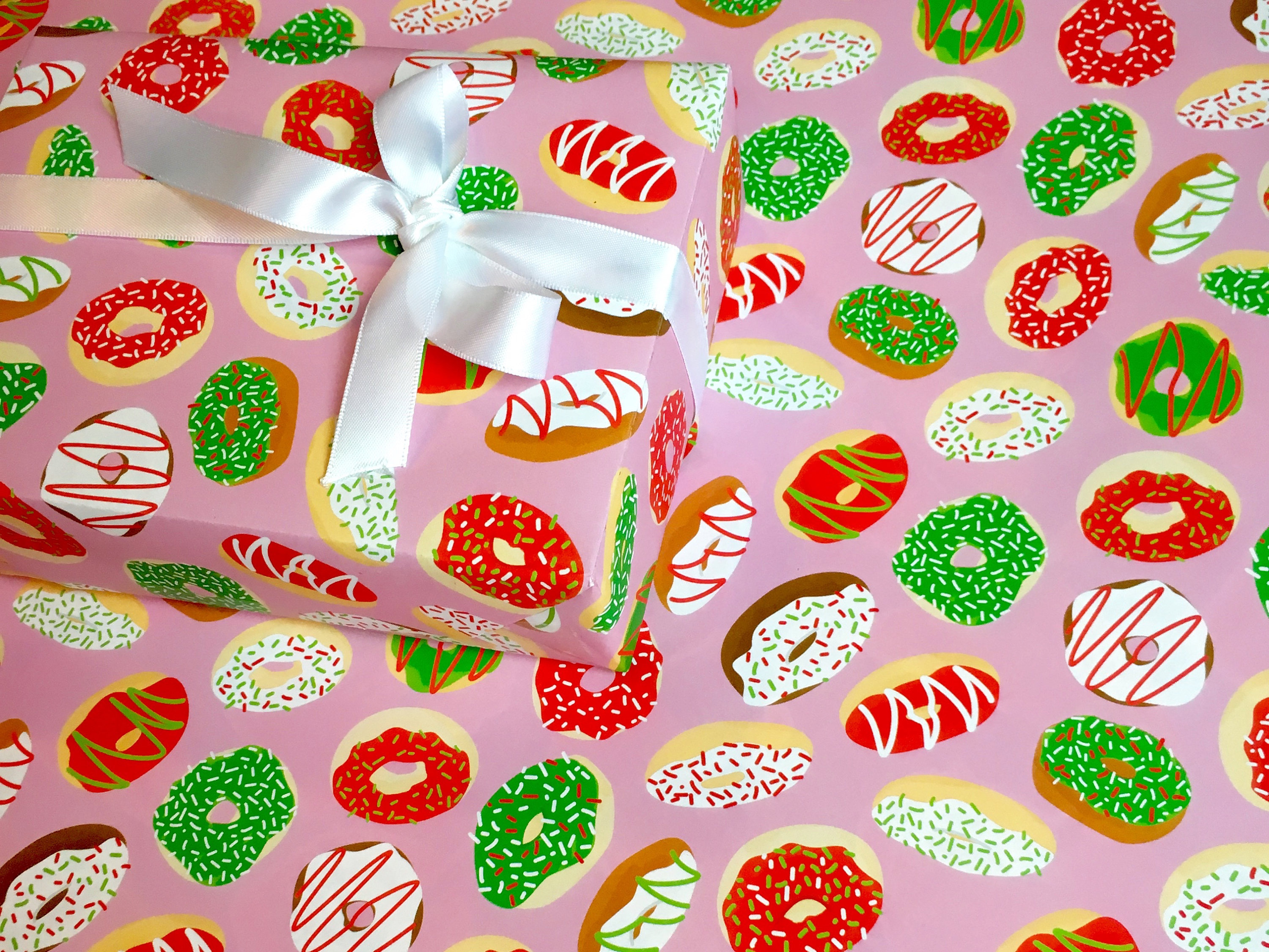 DONUT CHRISTMAS gift wrap | fun gift wrap, cute gift wrap, cute ...