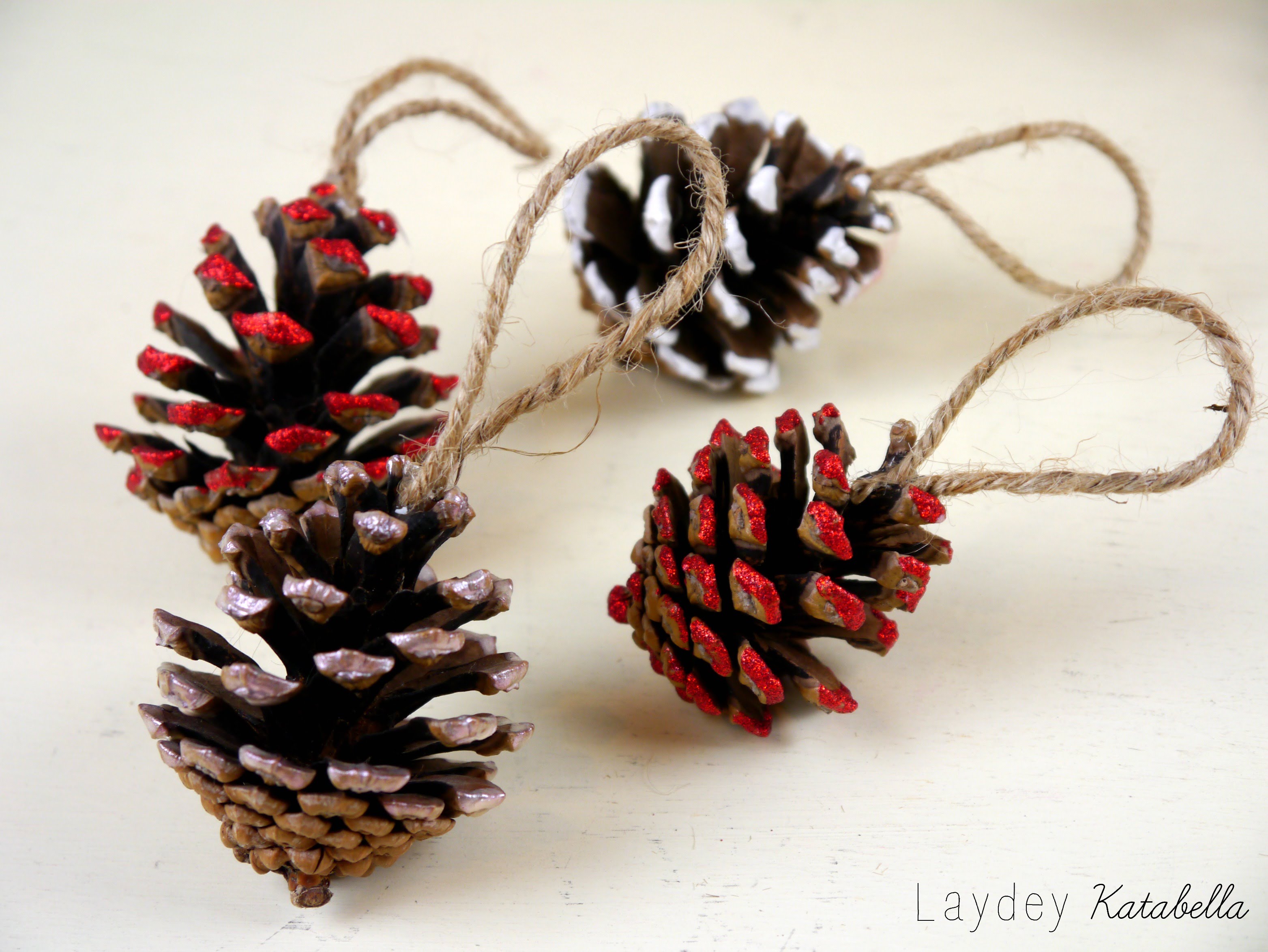 DIY Pine Cone Christmas Decorations - YouTube