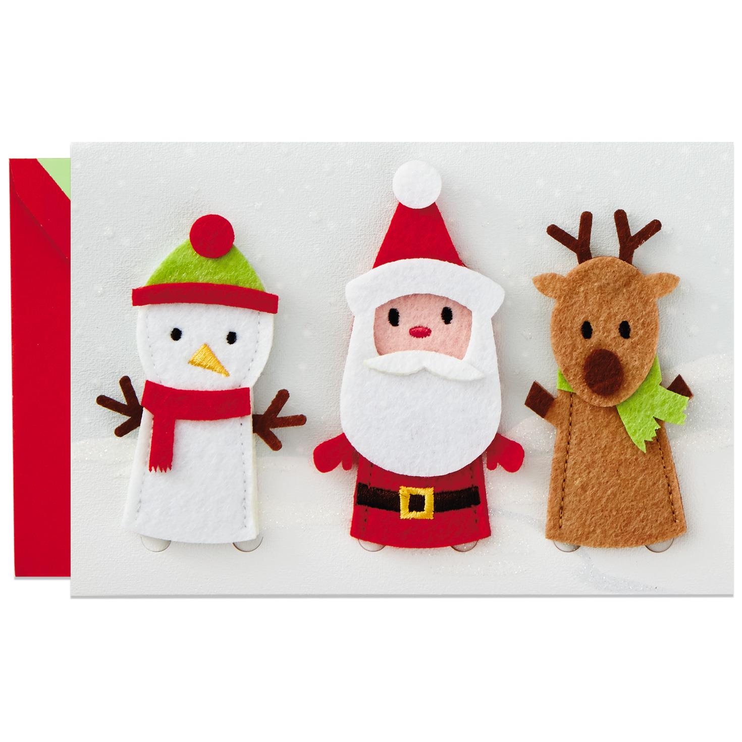 Sweet Little You Christmas Card With Finger Puppets - Greeting Cards ...