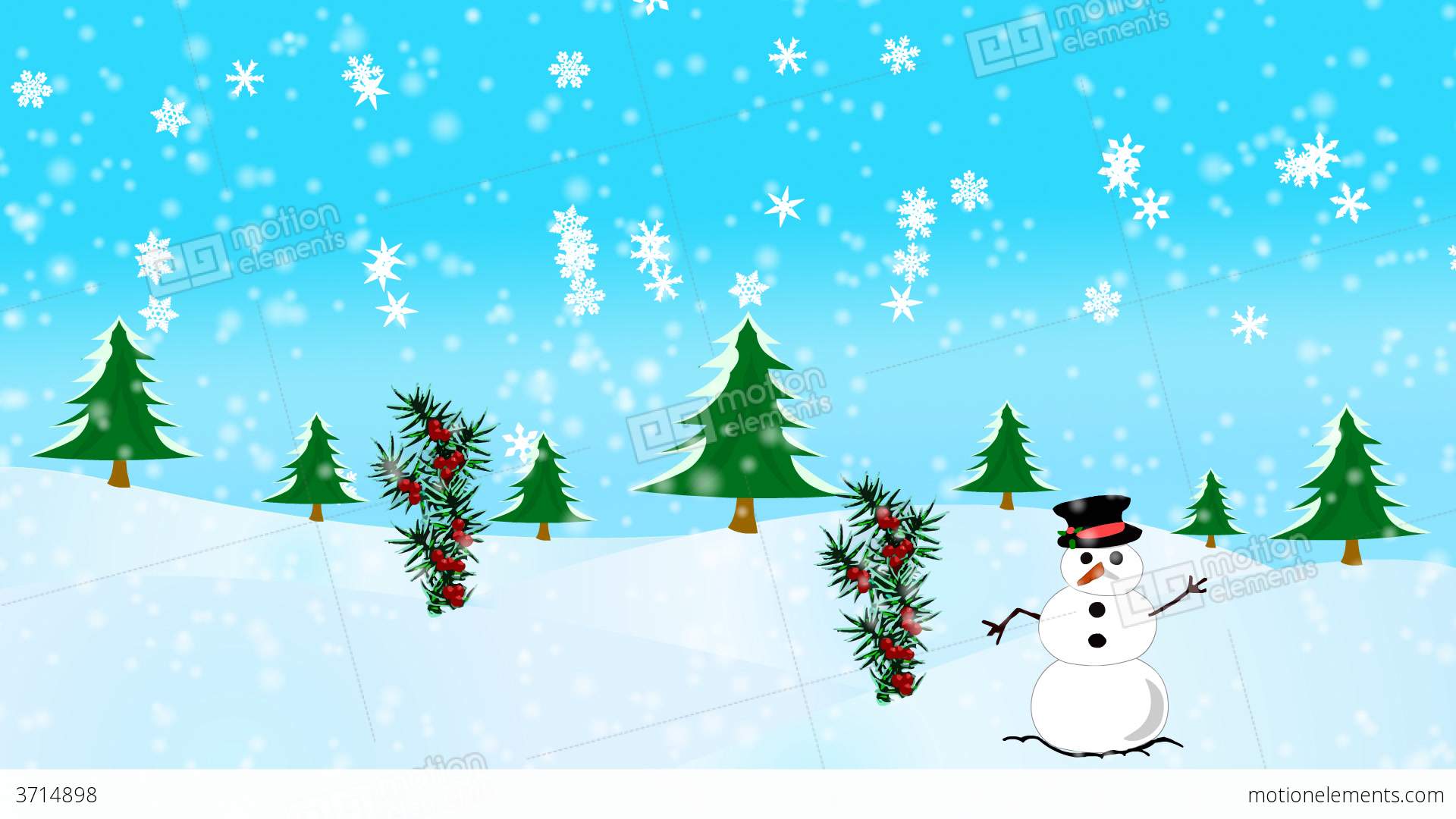 Happy Christmas Scene Stock Animation | 3714898