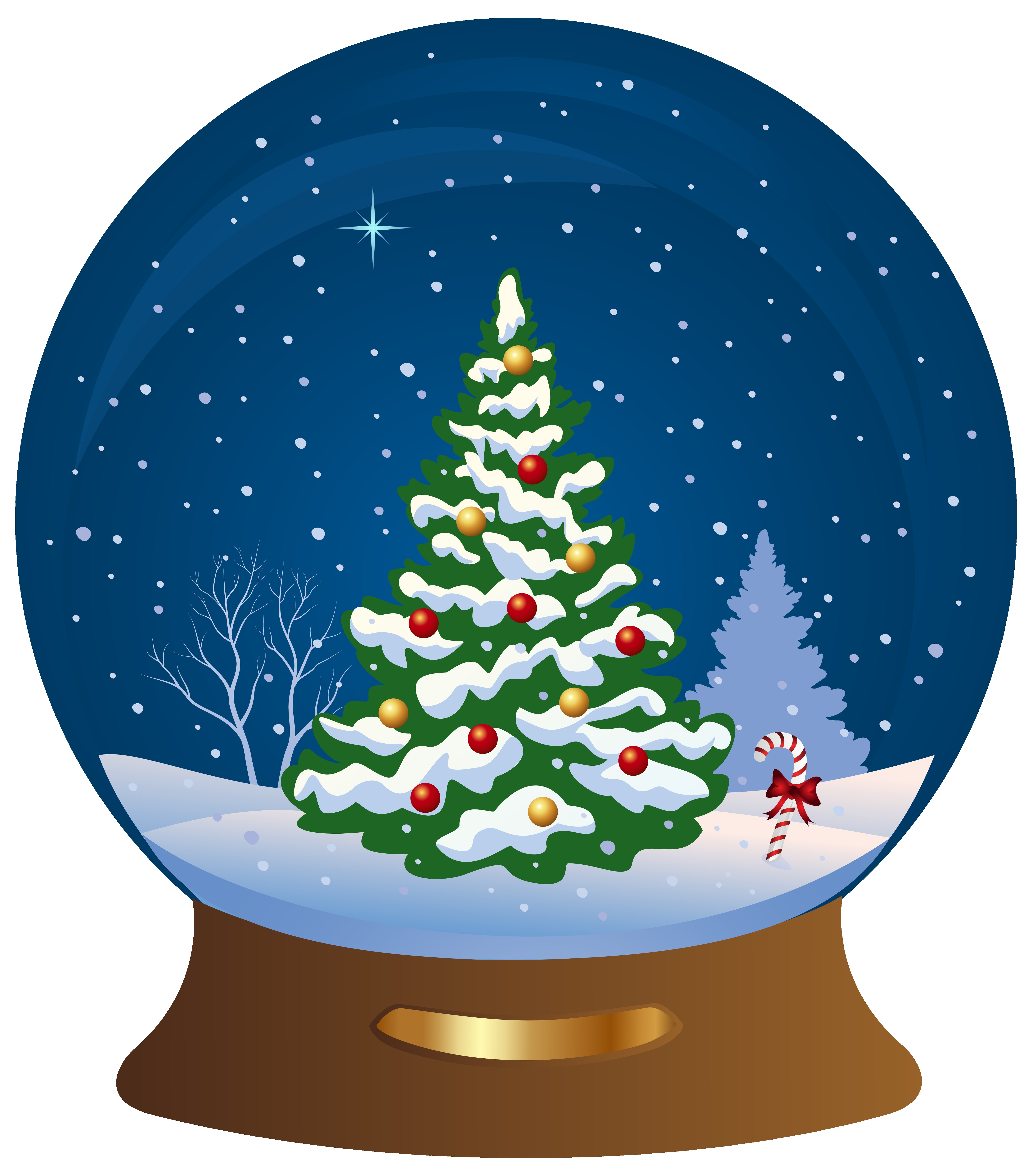 Christmas Tree Snowglobe Transparent PNG Clip Art Image Gallery Cool ...