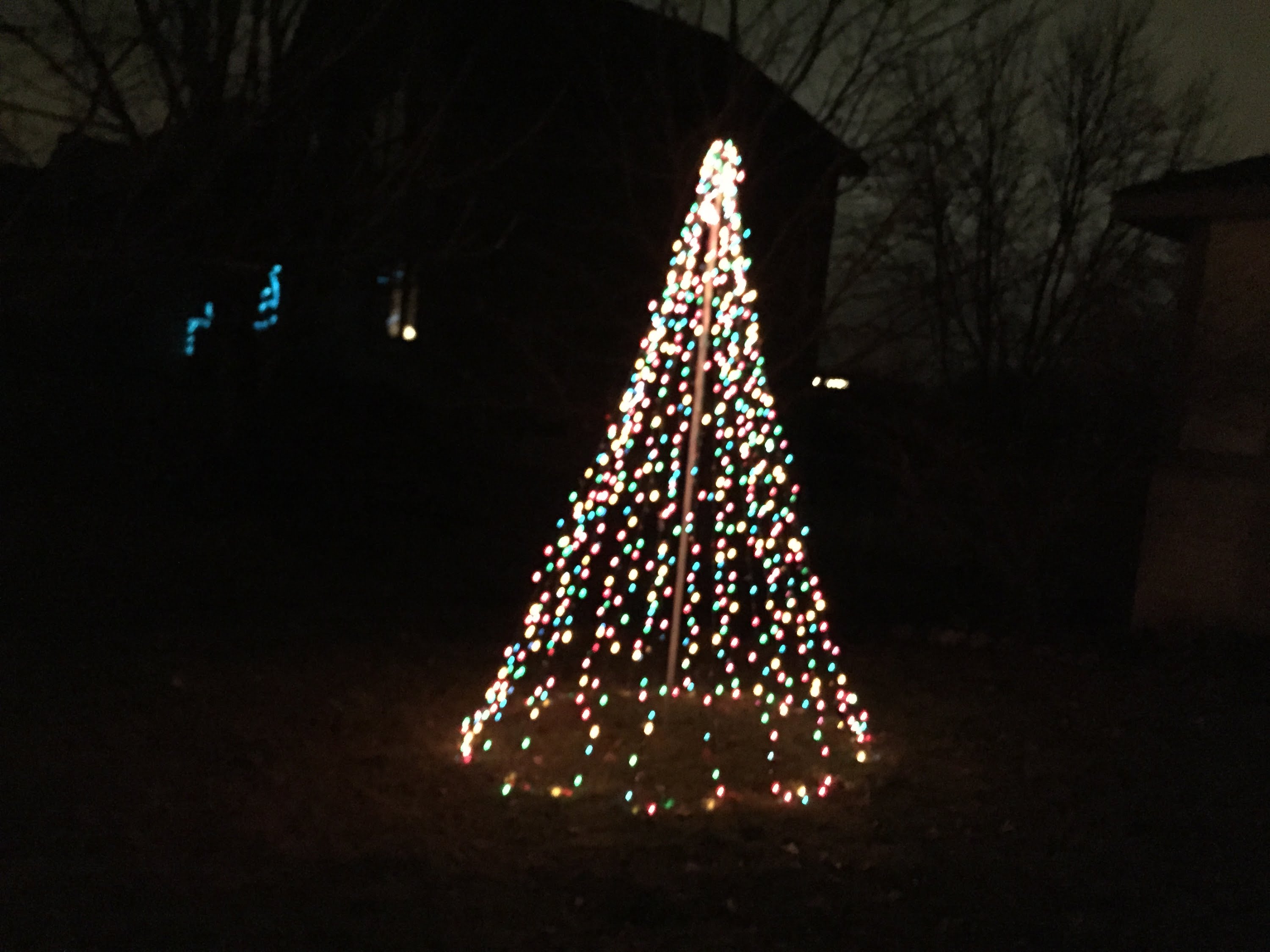 all light christmas tree