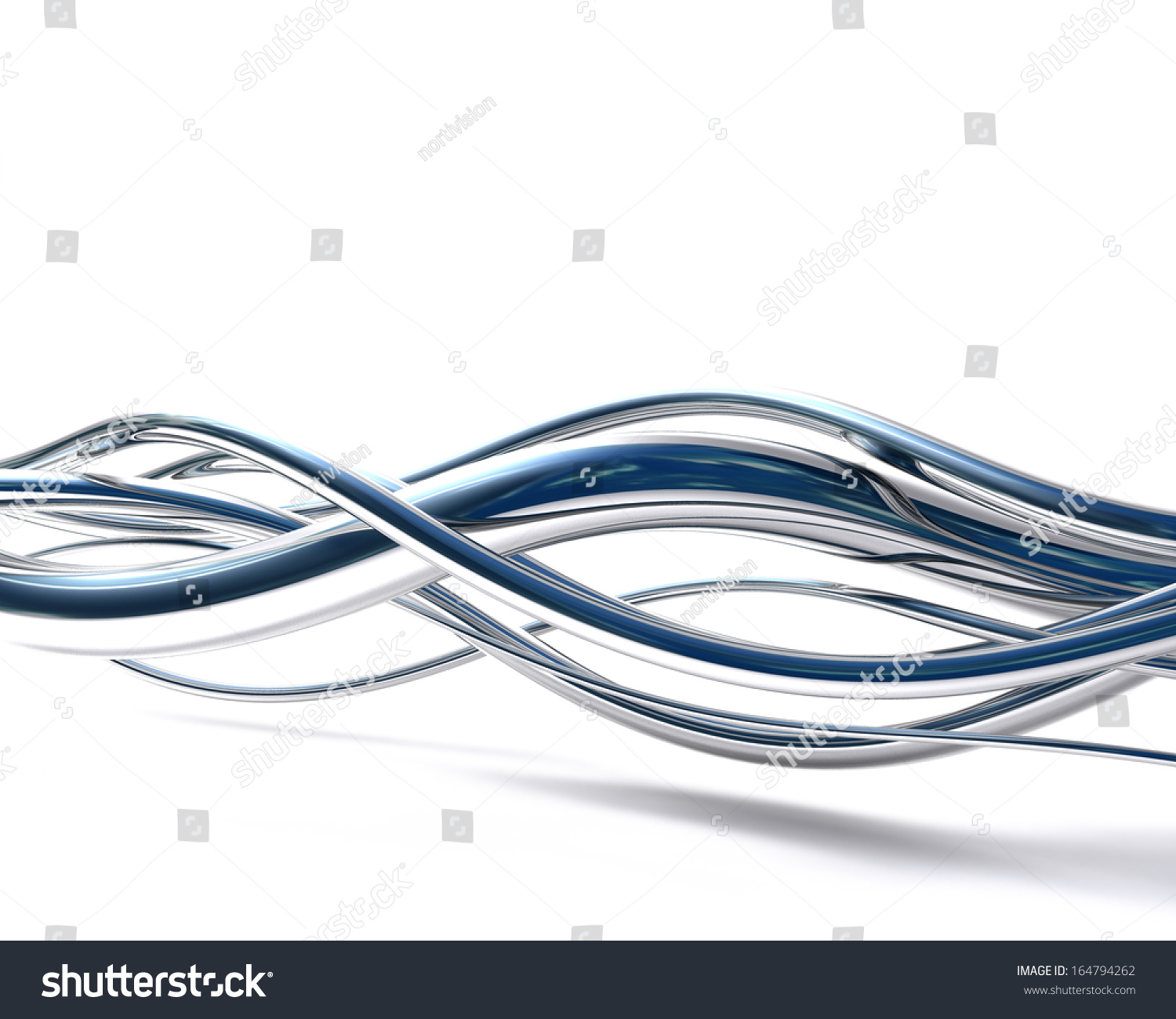 Abstract Background Chrome Lines On White Stock Illustration ...