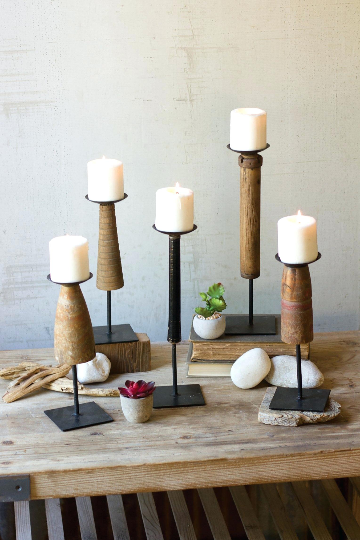 Candle Stands For Church Accessories Glass Wooden Set -