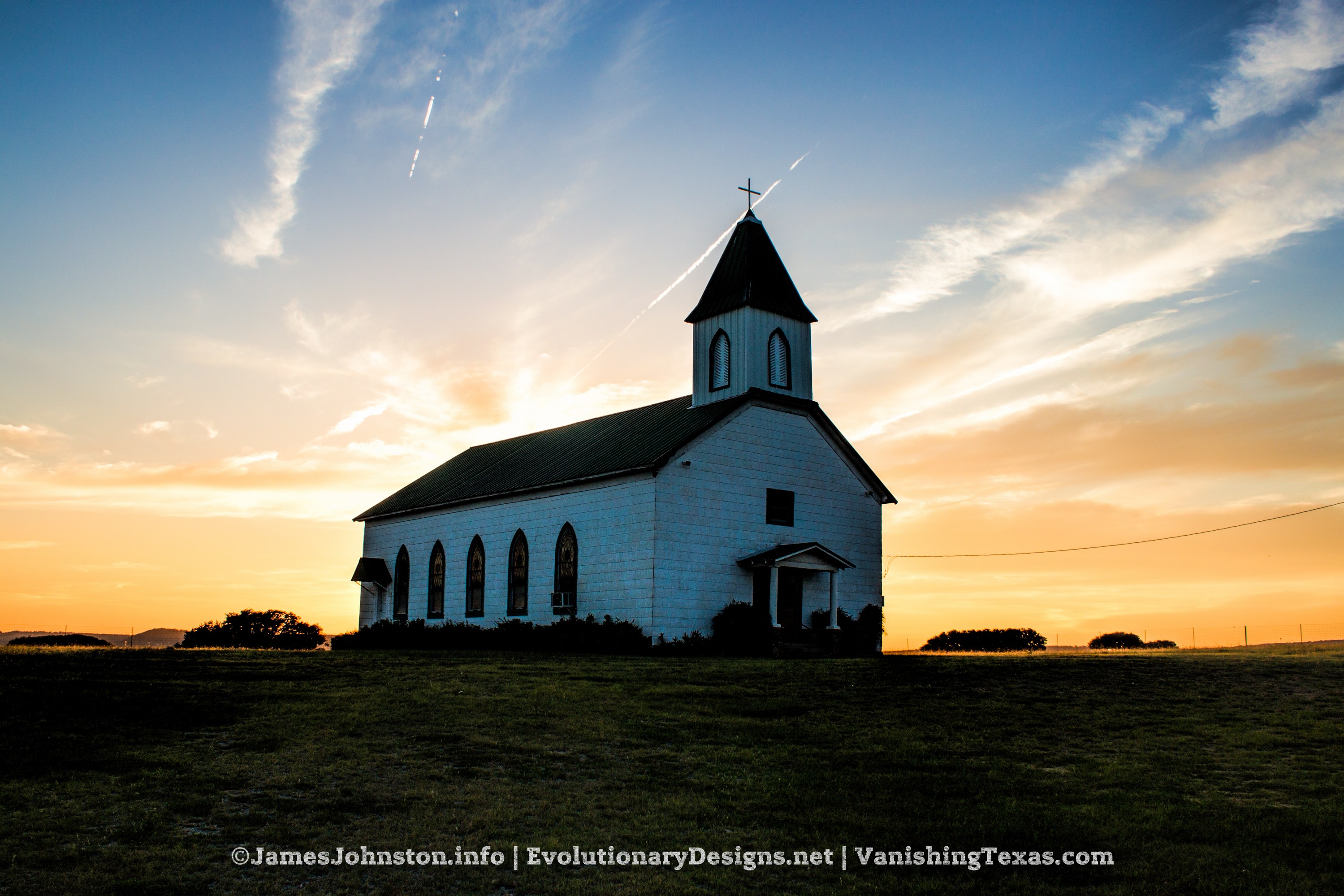 Sunset On the Prairie – Dodson Prairie's St. Boniface Catholic Church