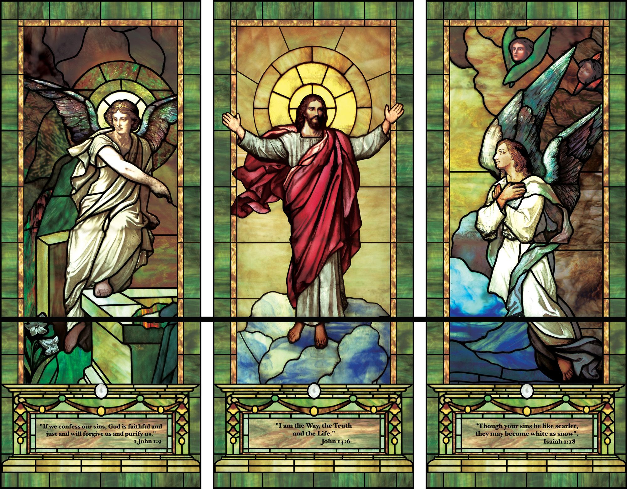 Church Stained Glass Window Patterns | Artistic Illuminado ...