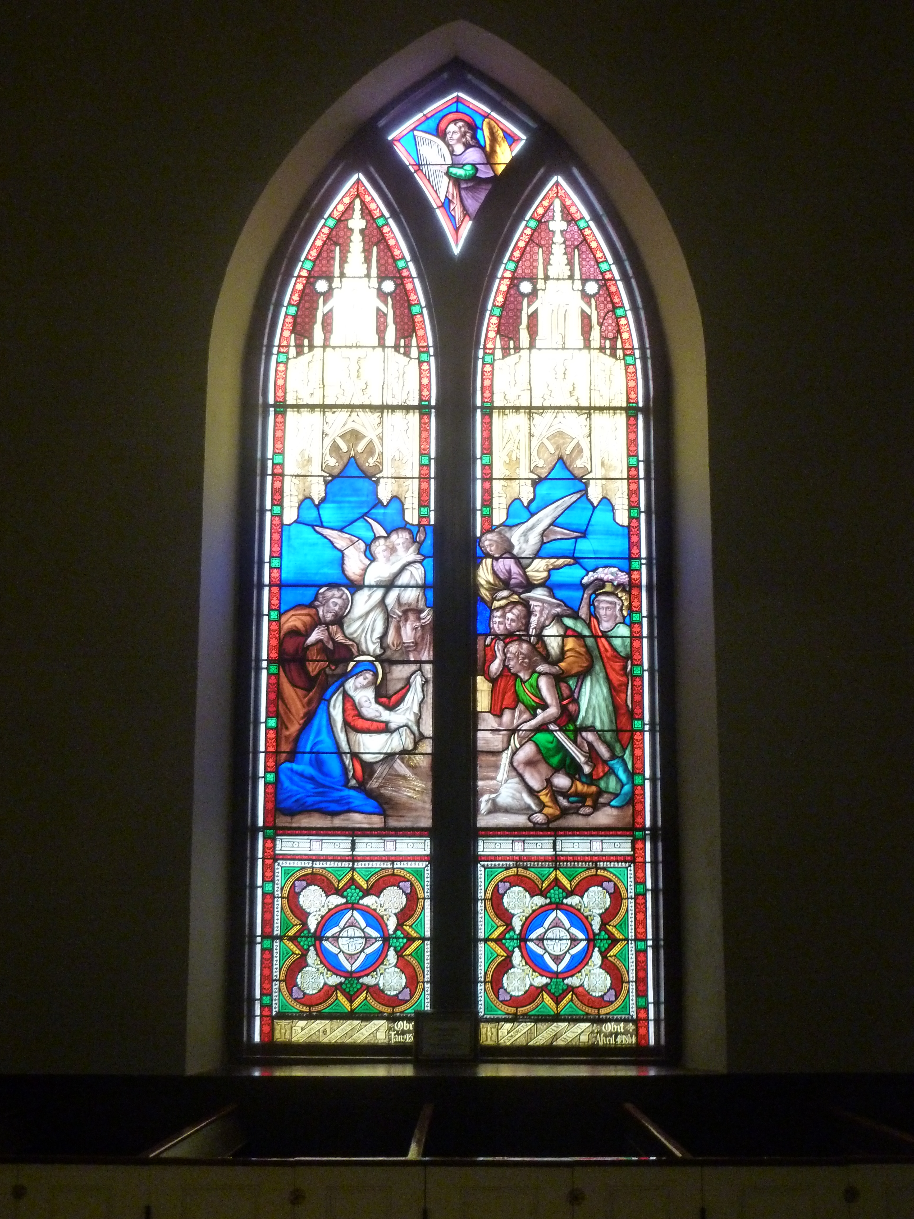 File:Birth of Christ stained glass window at Saint Anne's Episcopal ...