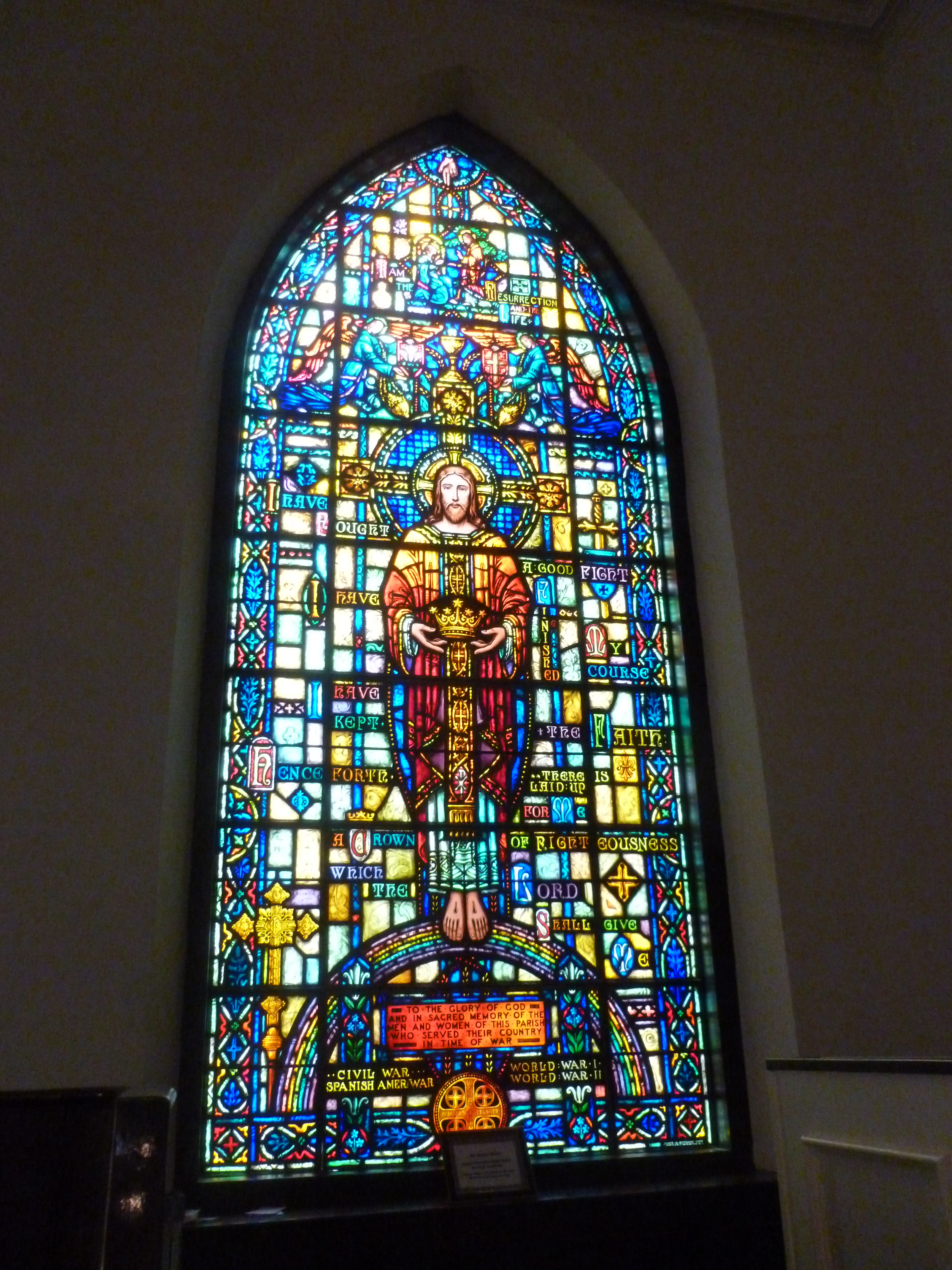 File:War Memorial stained glass window at Saint Anne's Episcopal ...