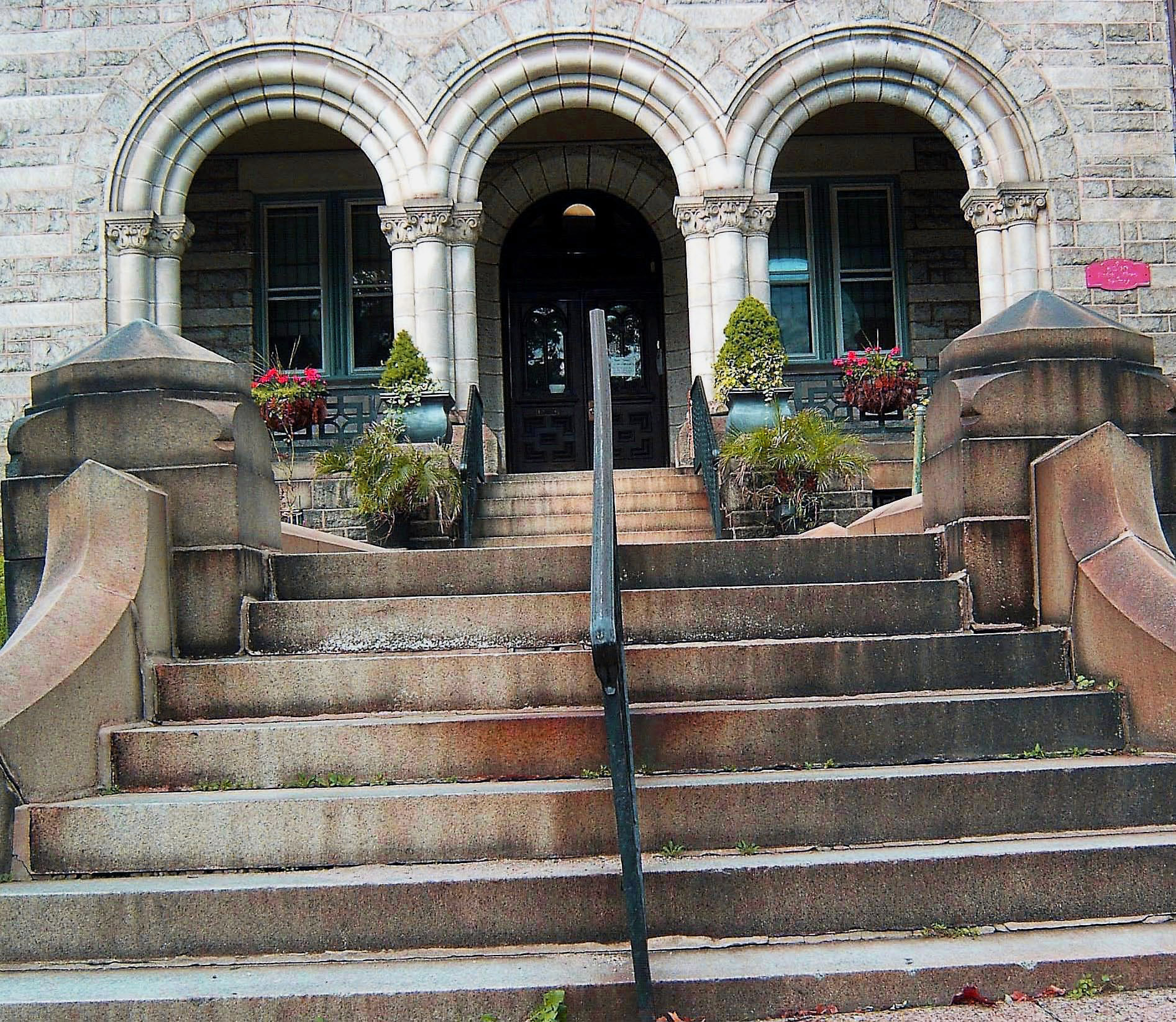 STEPS TO ARCHED ENTRANCE TO RECTORY OF OLD PHILADELPHIA CHURCH ...