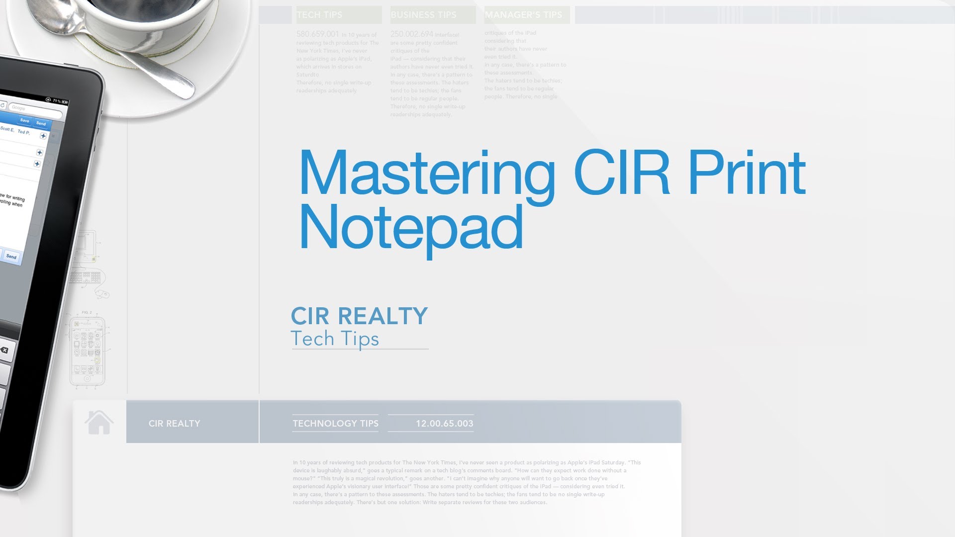 Mastering CIR Print - Notepad -Tech Tip - YouTube