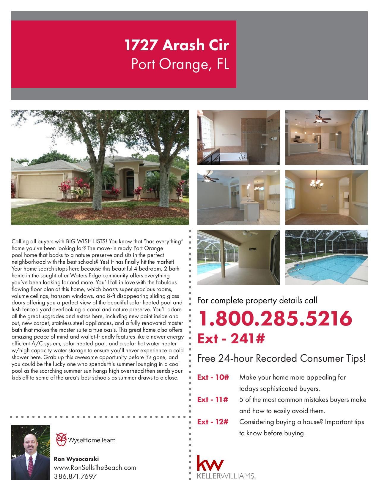 1727 Arash Cir, Port Orange, FL. Your home search stops here because ...