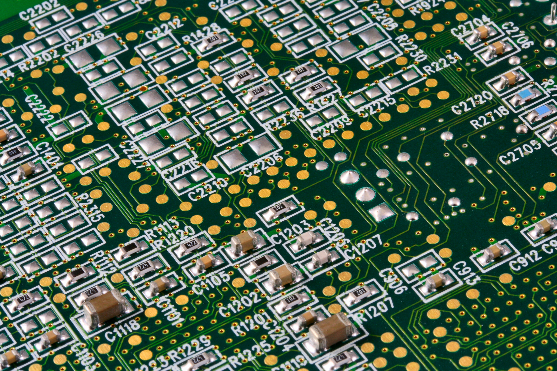Circuit board close-up photo