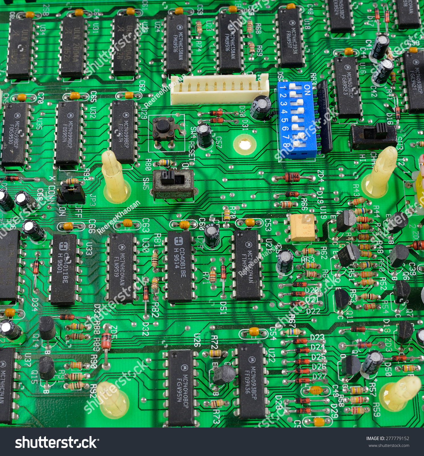 Closeup Electronic Circuit Board Processor Stock Photo (Royalty Free ...