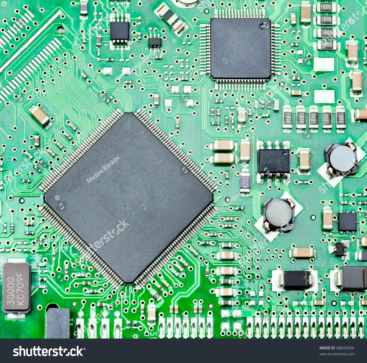 Closeup Computer Micro Circuit Board Stock Photo 88020406 - Shutterstock