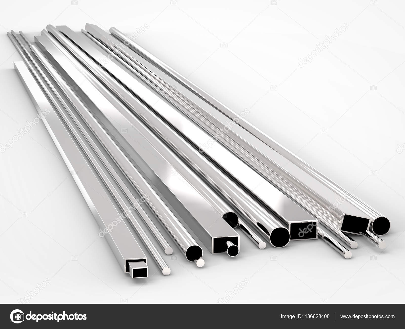 shiny metal pipes — Stock Photo © phonlamai #136628408