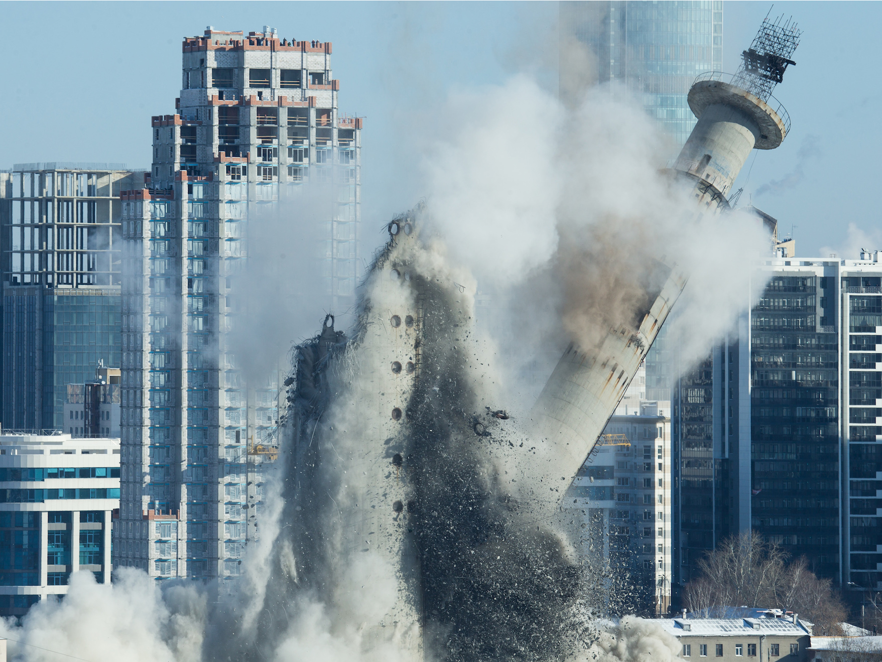 Watch Russia demolish a Soviet-era TV tower because it was ...