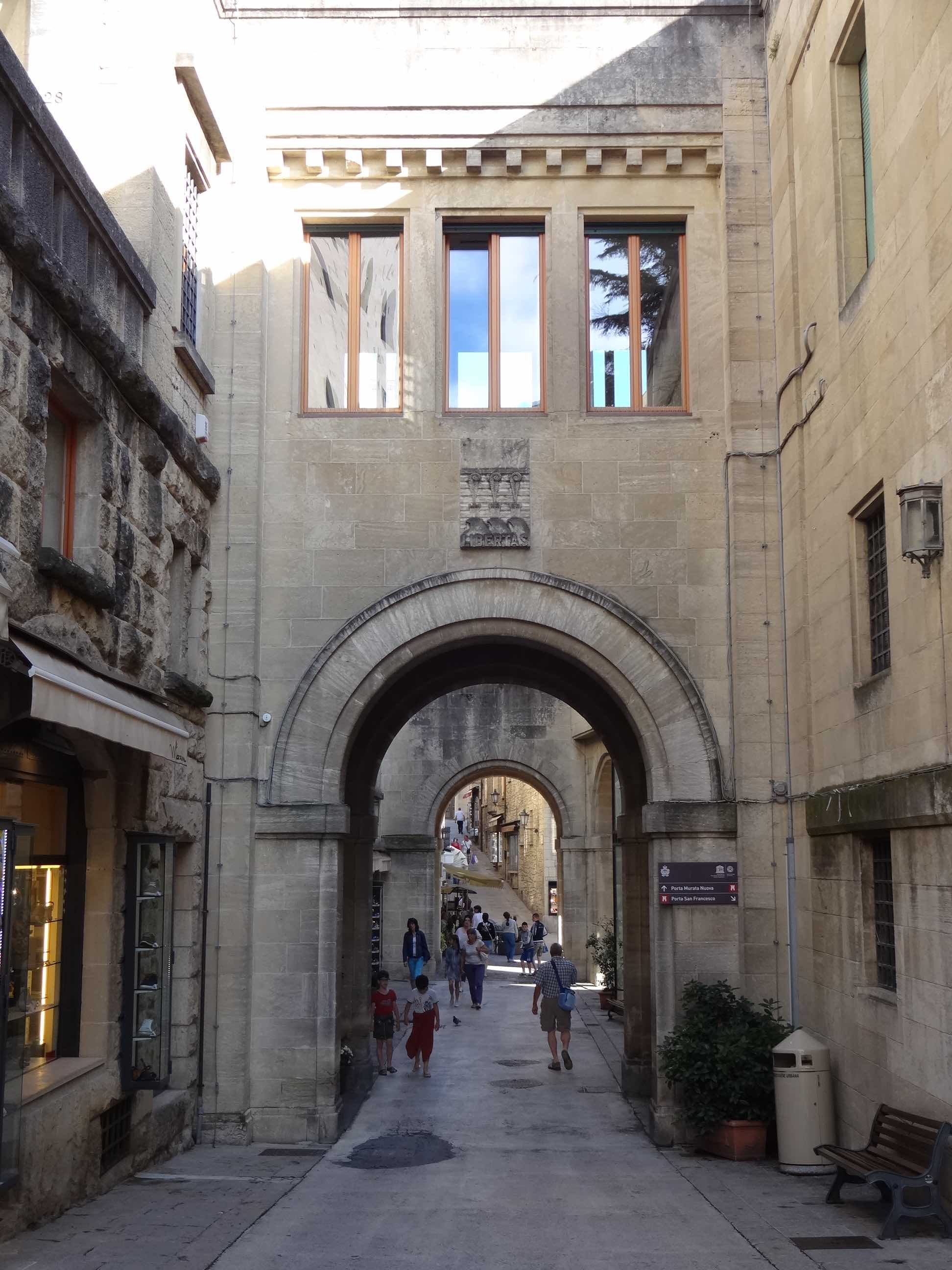 San Marino, San Marino City, arches towards Piazza P Feretrano | The ...