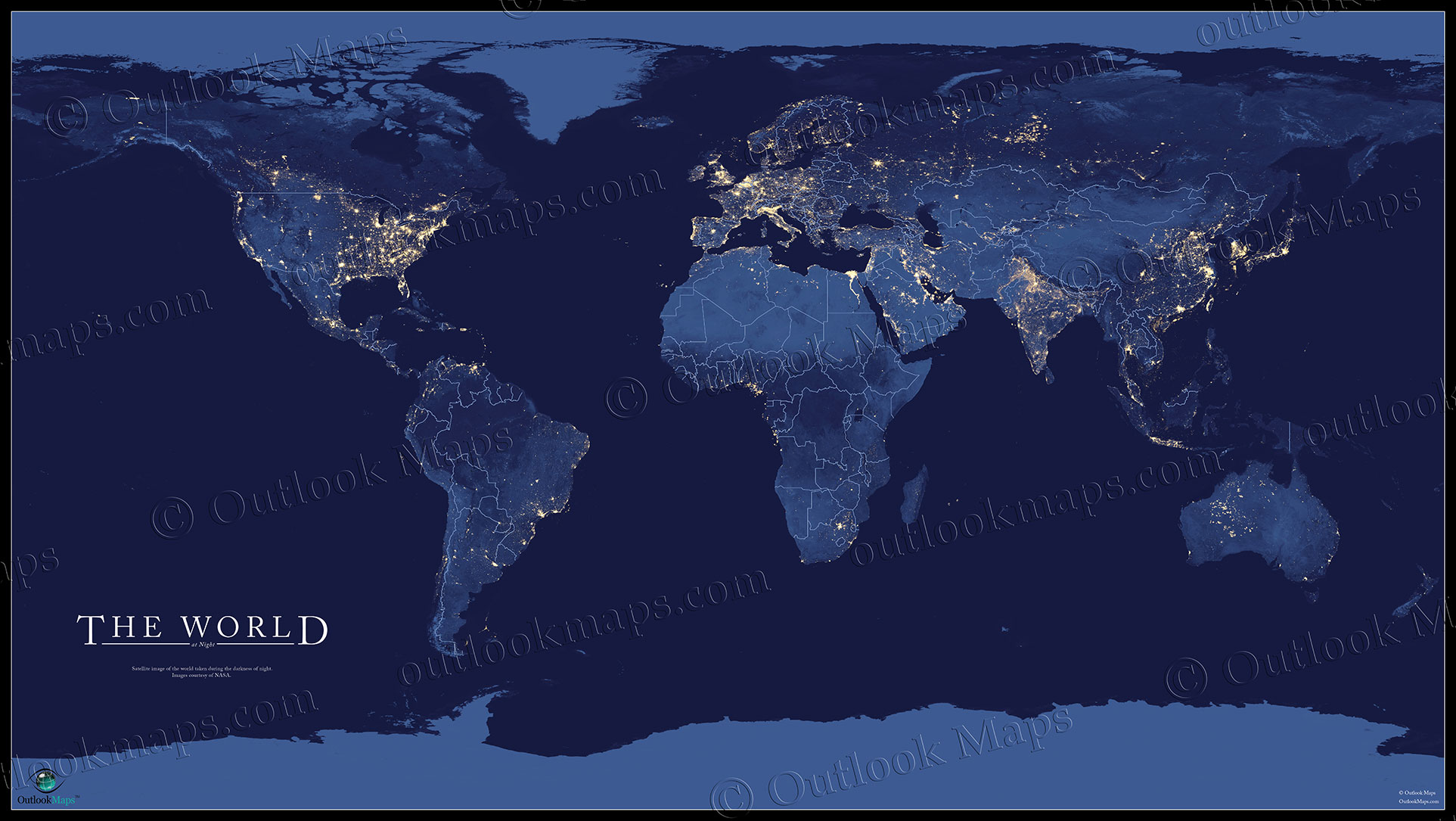 World Map at Night | NASA Satellite View of City Lights