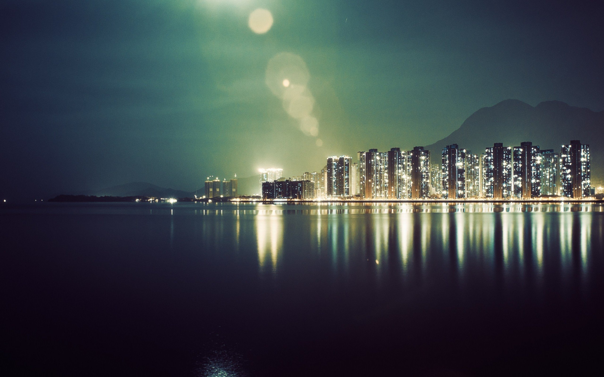 City Lights Cityscapes Infrared Photography Night View Reflections ...