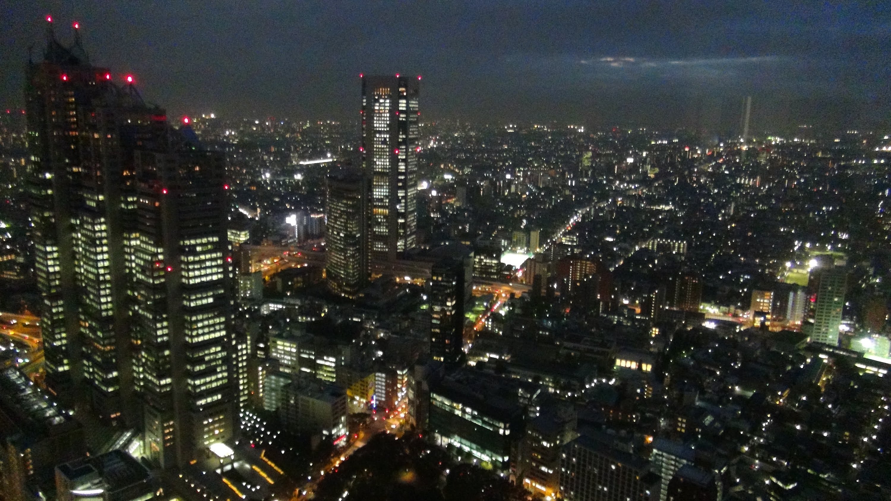 Night Tokyo view from City Hall, Tokyo, Japan - YouTube