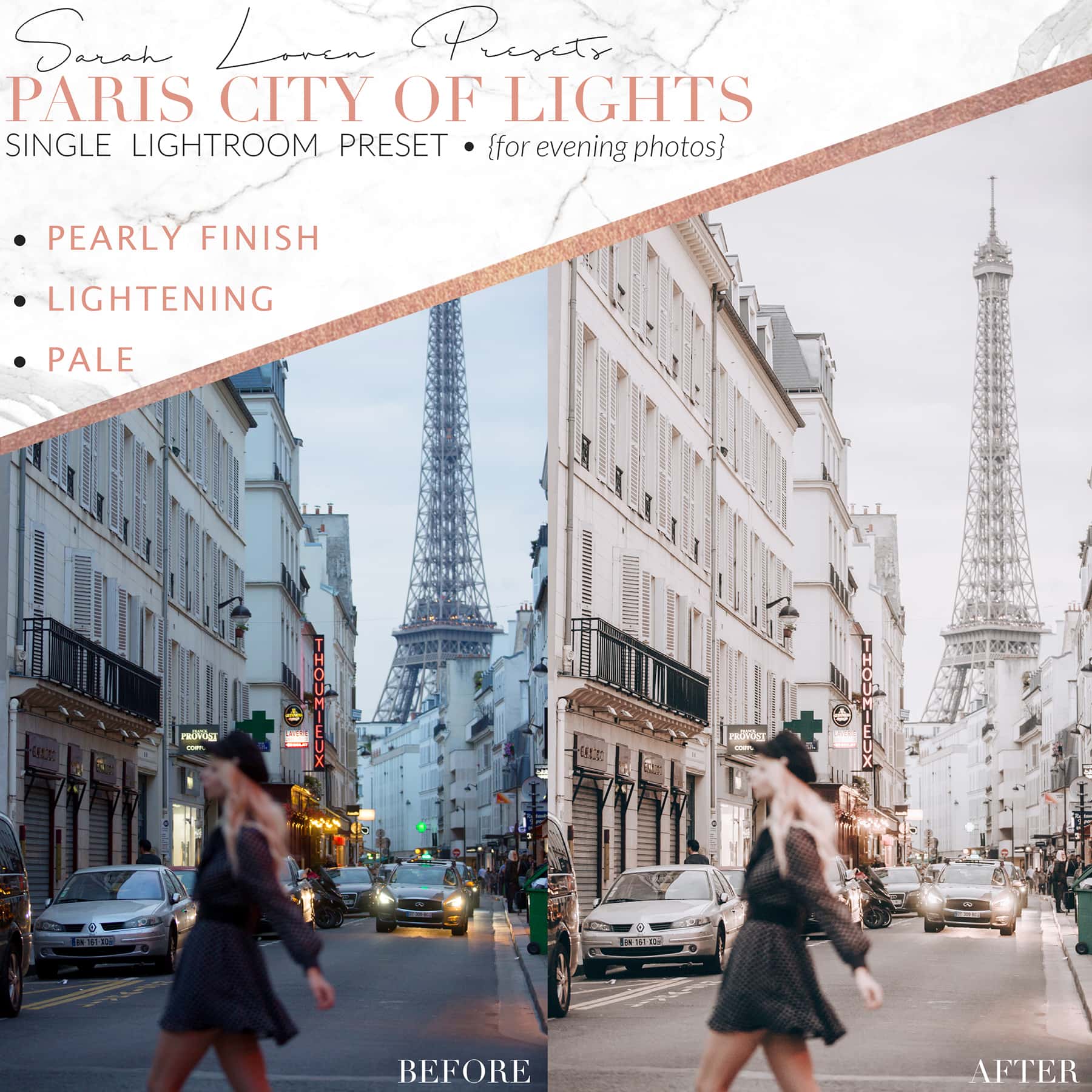 Paris City of Lights - Single Preset - Sarah Loven Presets