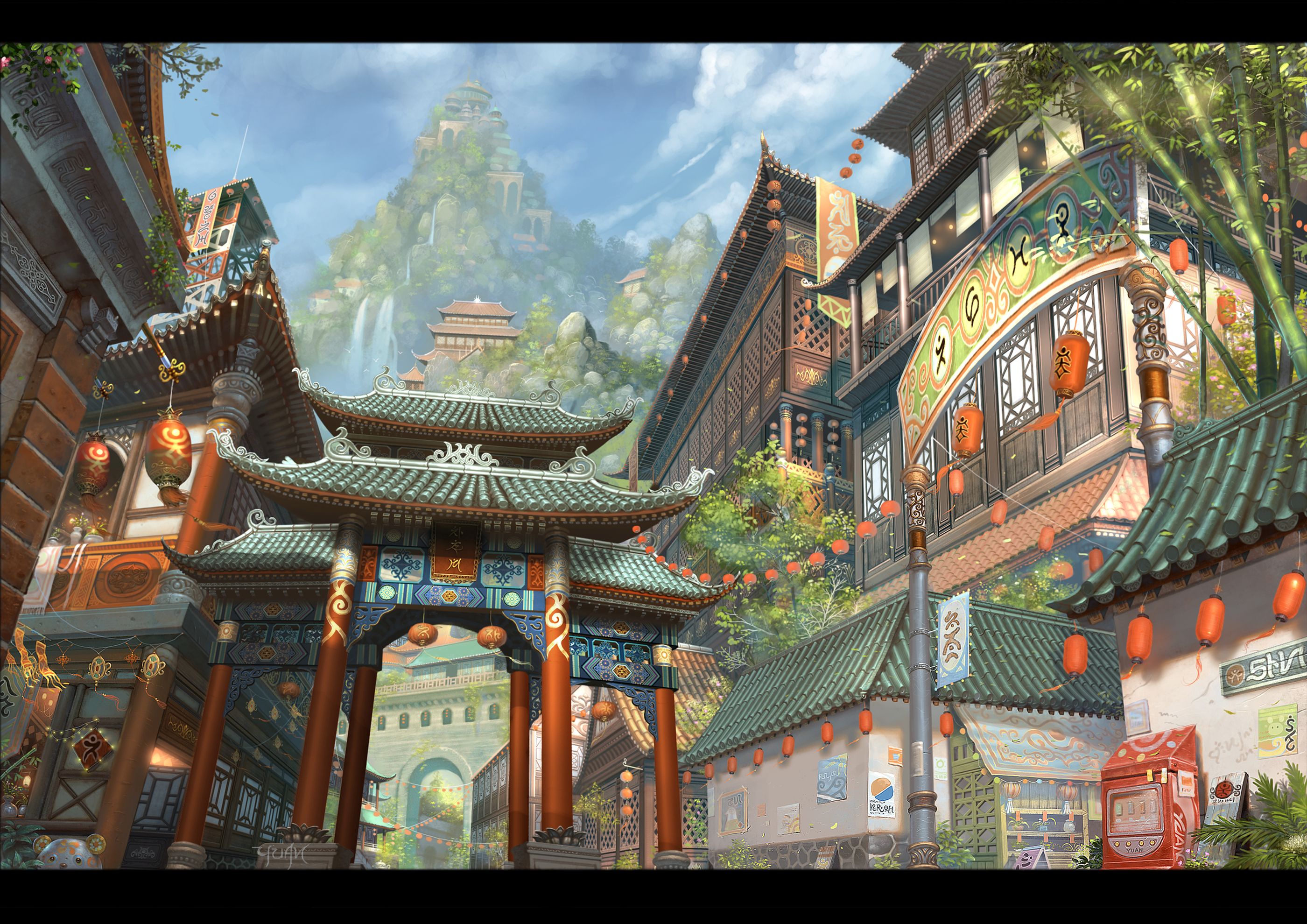 City Scene by ChaoyuanXu.deviantart.com on @deviantART | Concept and ...