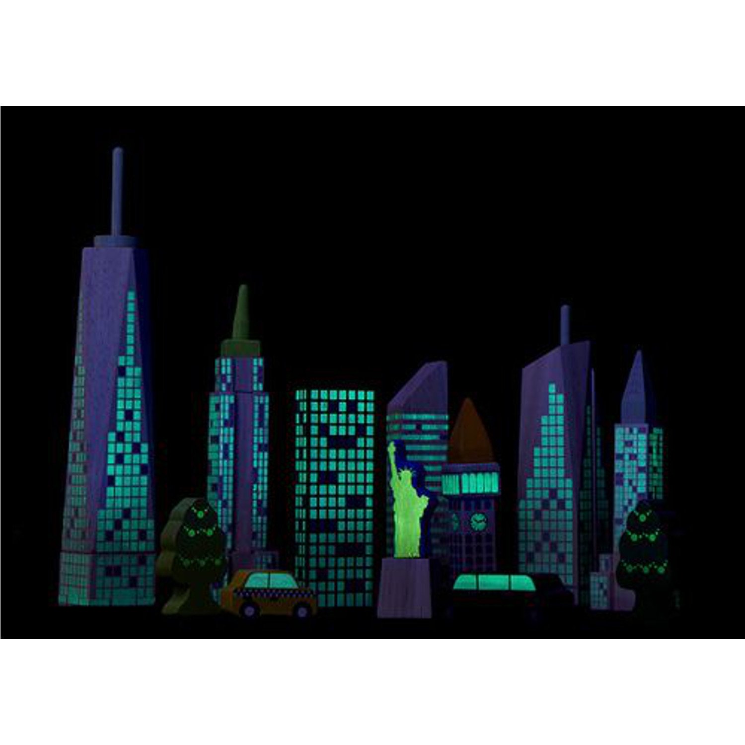 Wonder World City Skyline Glow Blocks - Monkey Kids