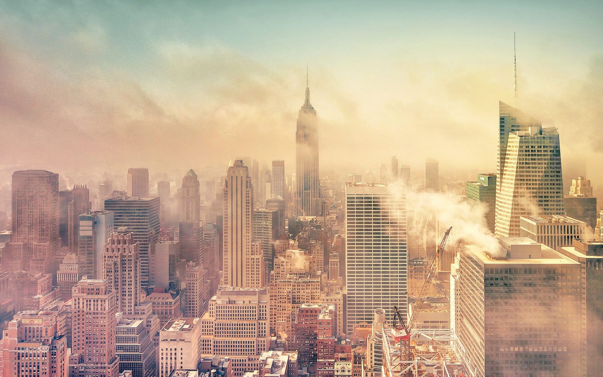 Coulds Manhattan New York Smoke - HDWallpaperFX