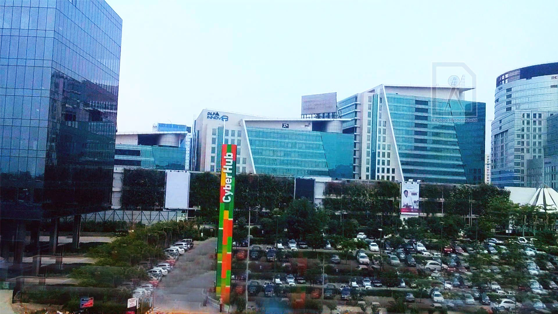 Cyber City View from Gurgaon Rapid Metro, India - YouTube