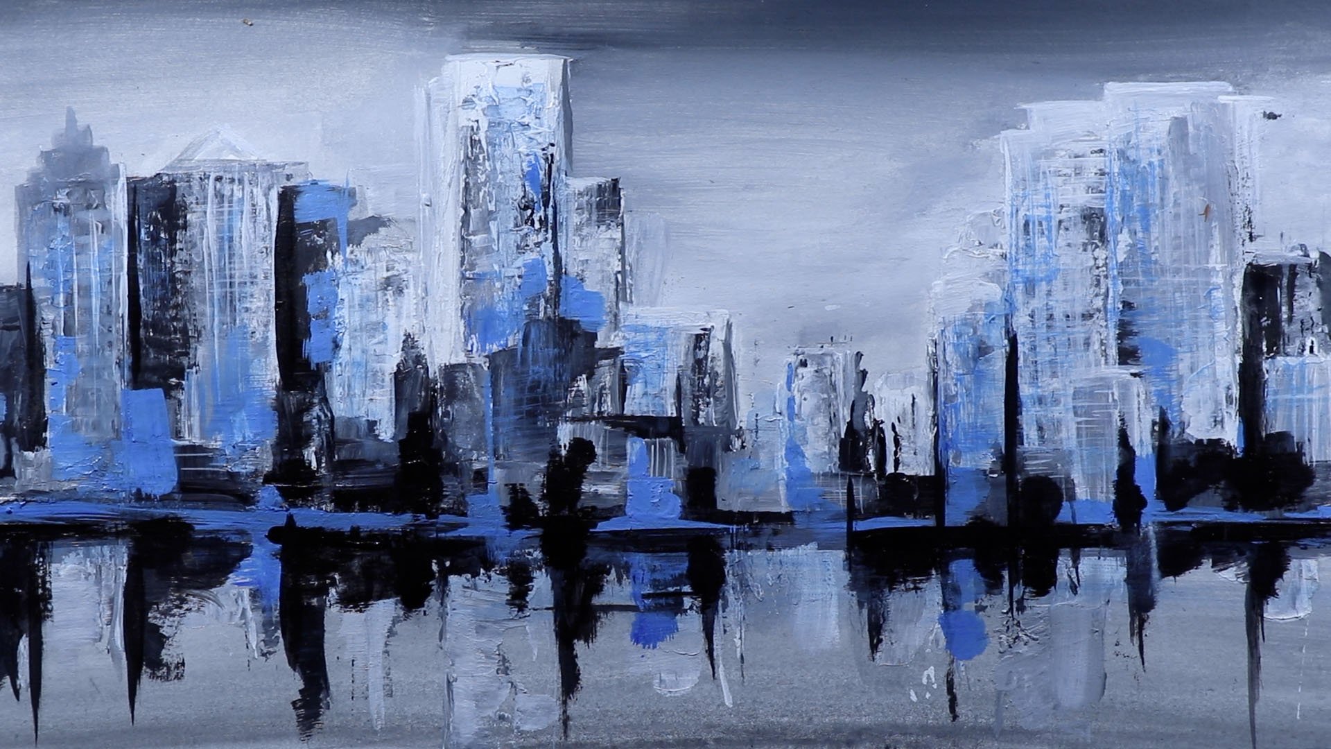 Modern Cityscape Painting | Narrated Art Tutorial - MG Art Gallery
