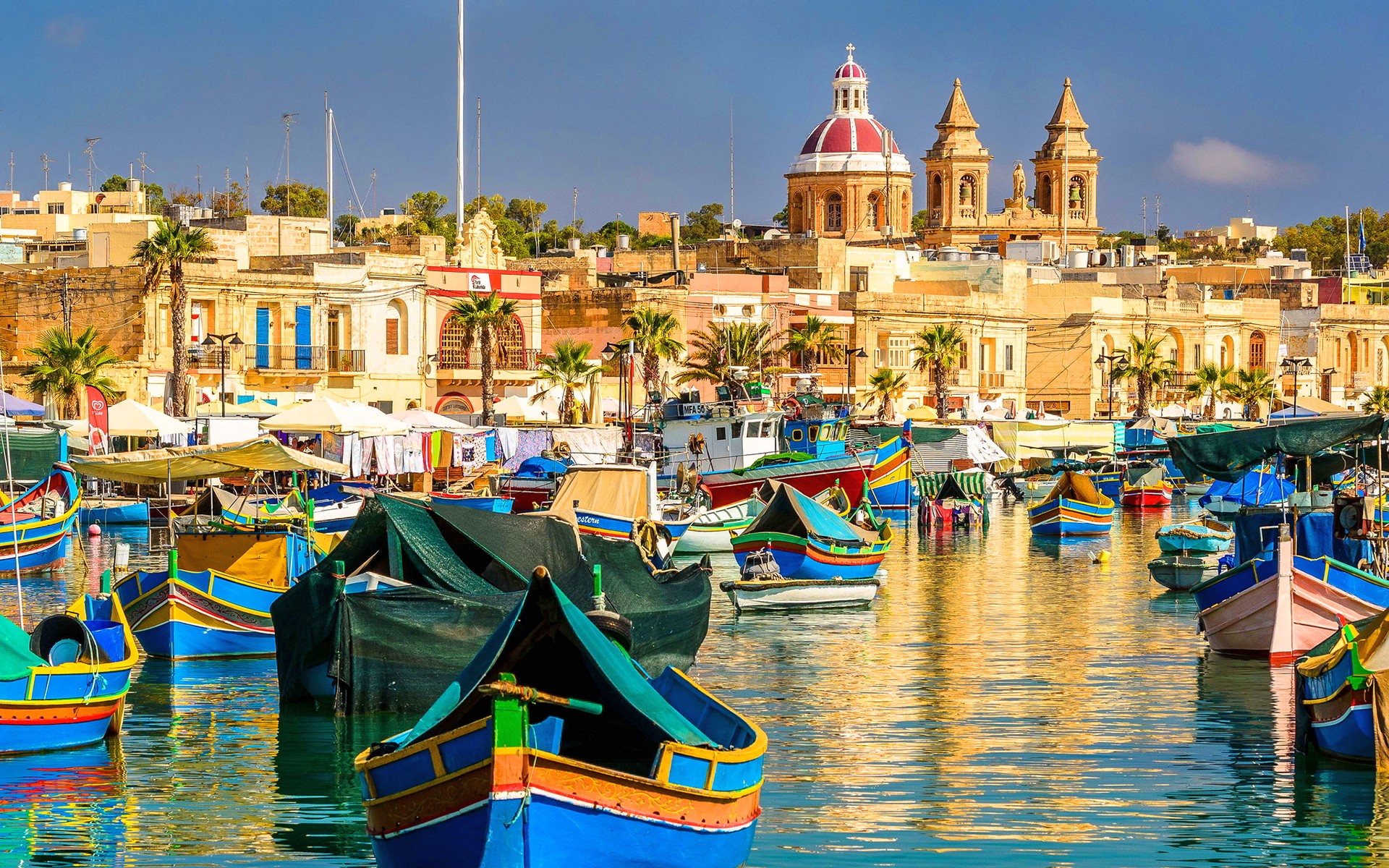 Other: Malta Cityscape Marsaxlokk Bay Oceans Boats Cityscapes ...